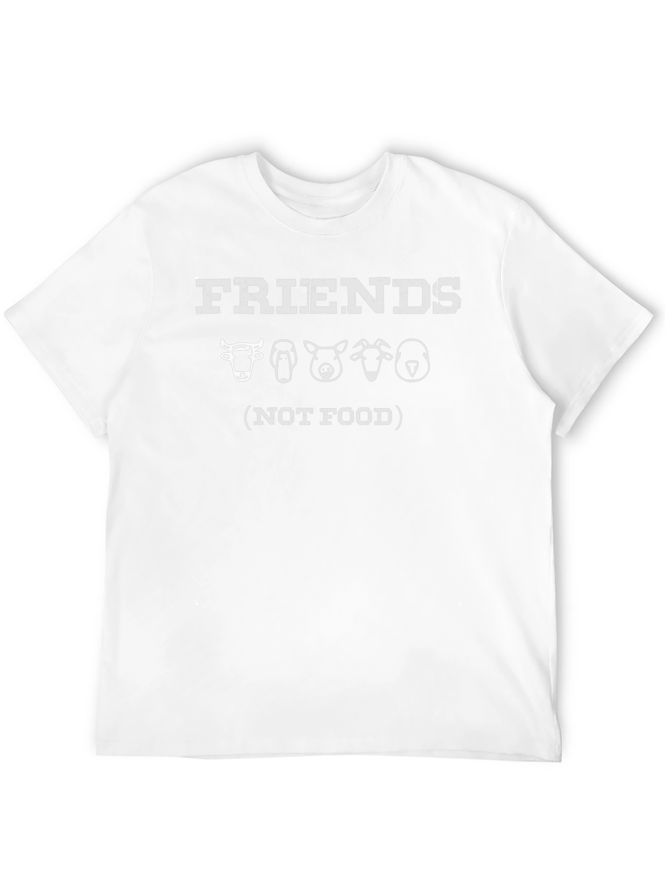 Vegan Friends Not Food Graphic T-Shirt