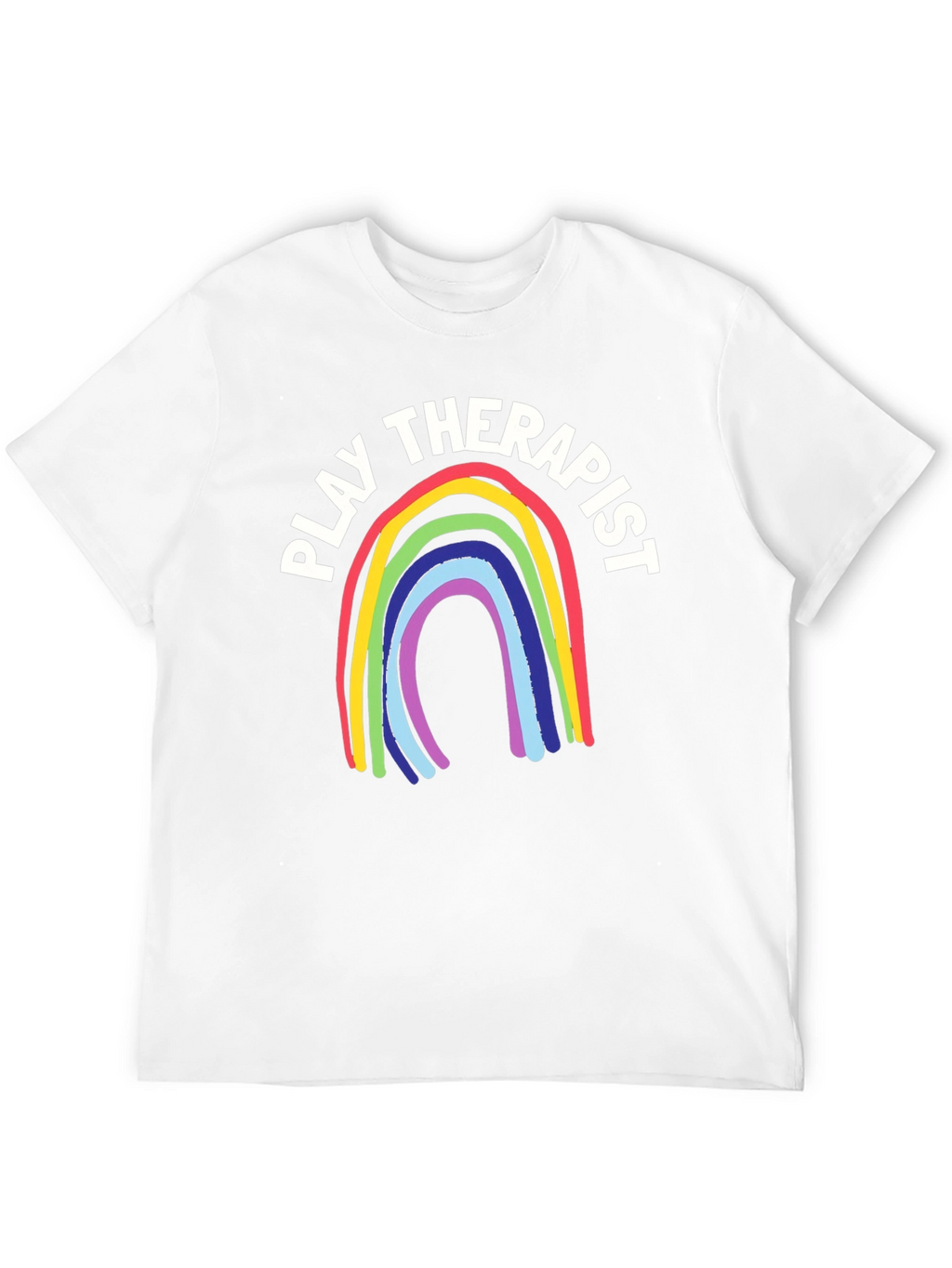 Play Therapist Rainbow Graphic Tee - Black