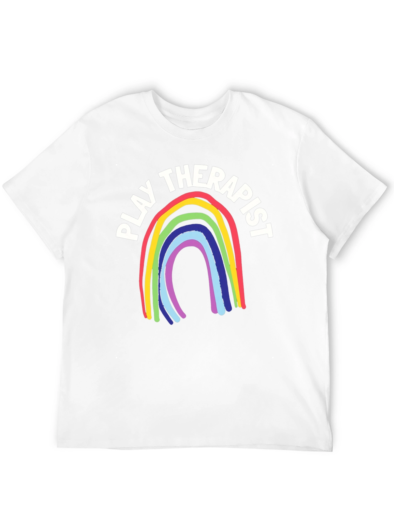 Play Therapist Rainbow Graphic Tee - Black