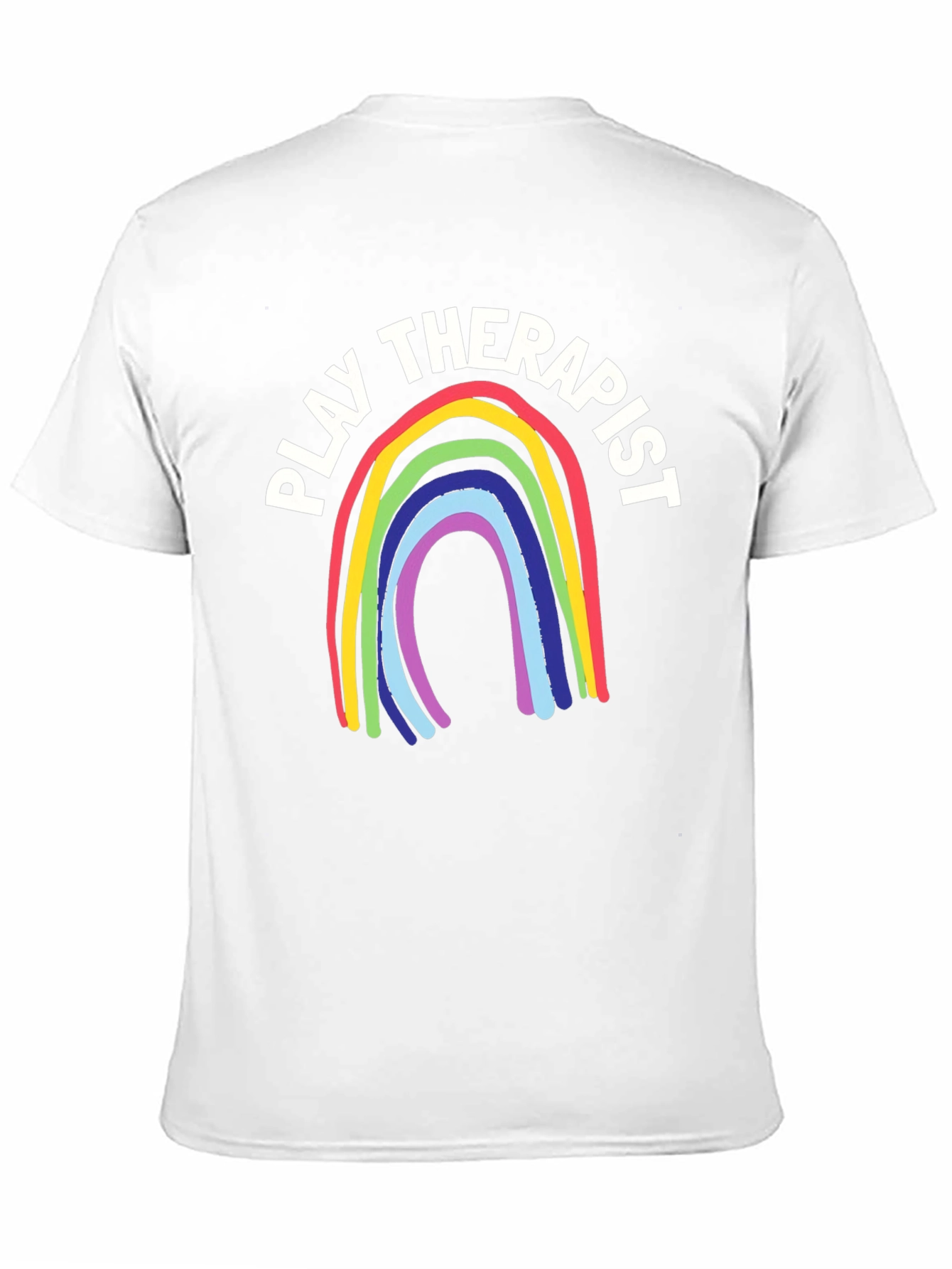 Play Therapist Rainbow Graphic Tee - Black