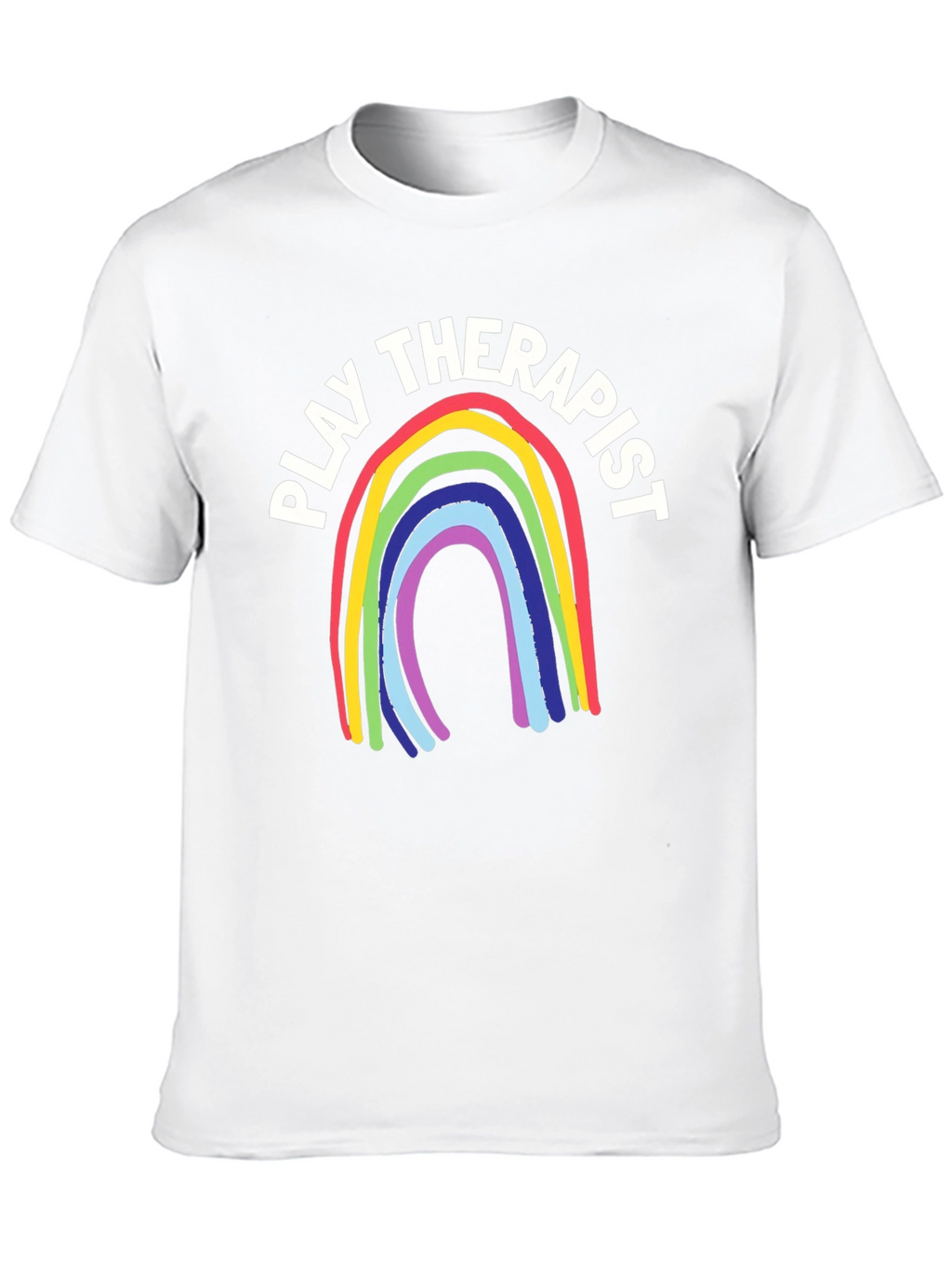 Play Therapist Rainbow Graphic Tee - Black