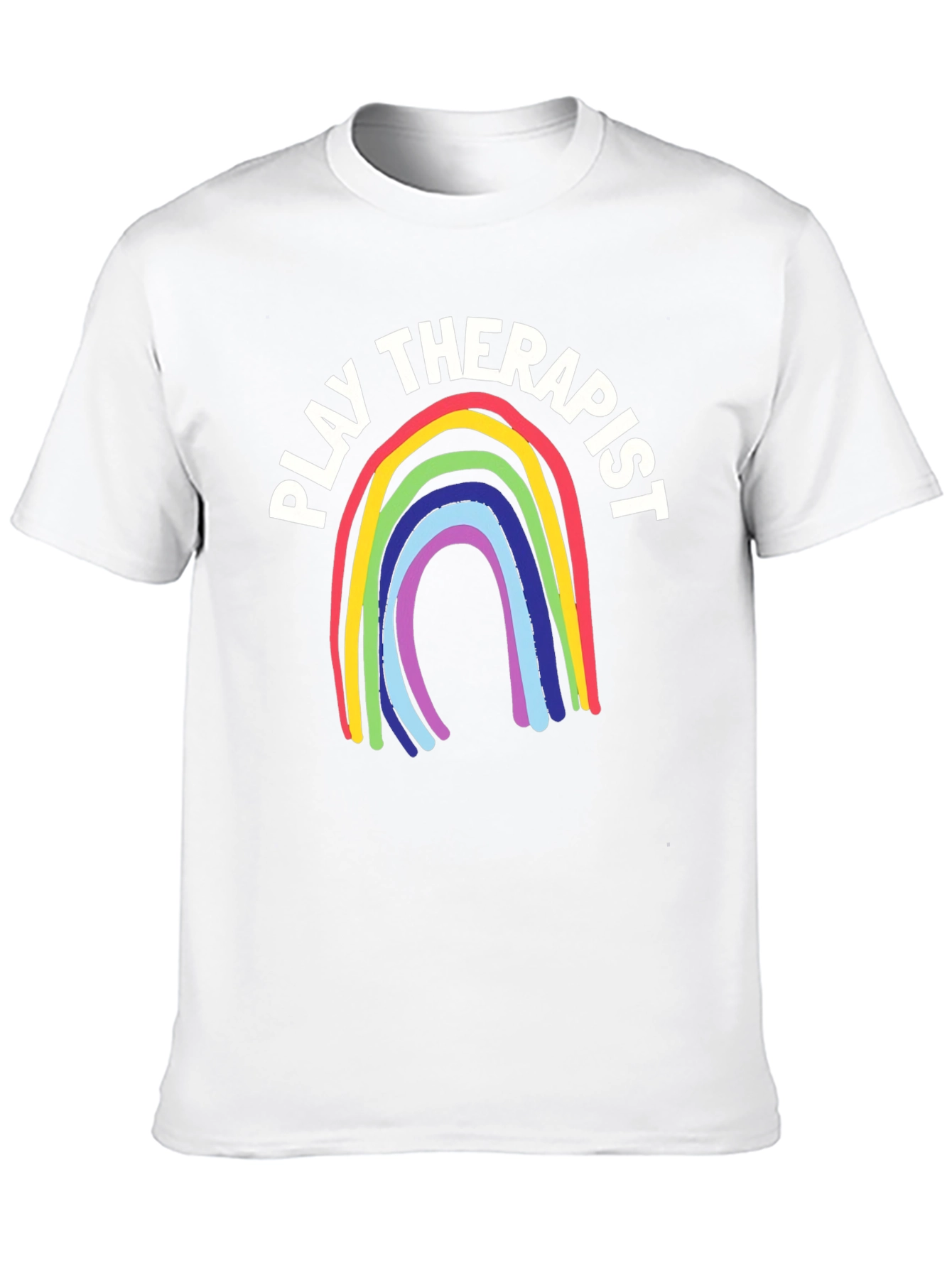 Play Therapist Rainbow Graphic Tee - Black