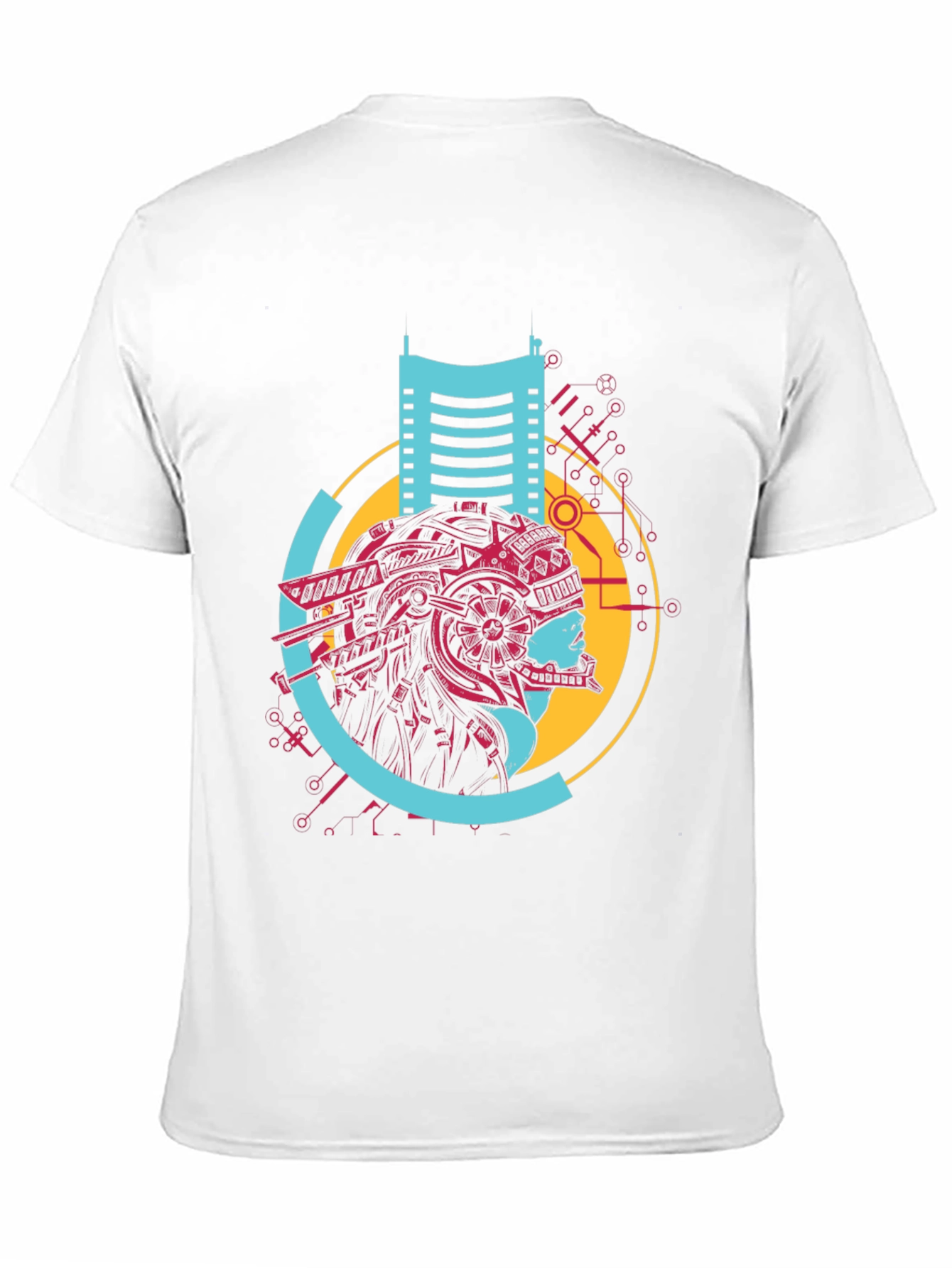 Cyberpunk Style Graphic Print Black T-Shirt