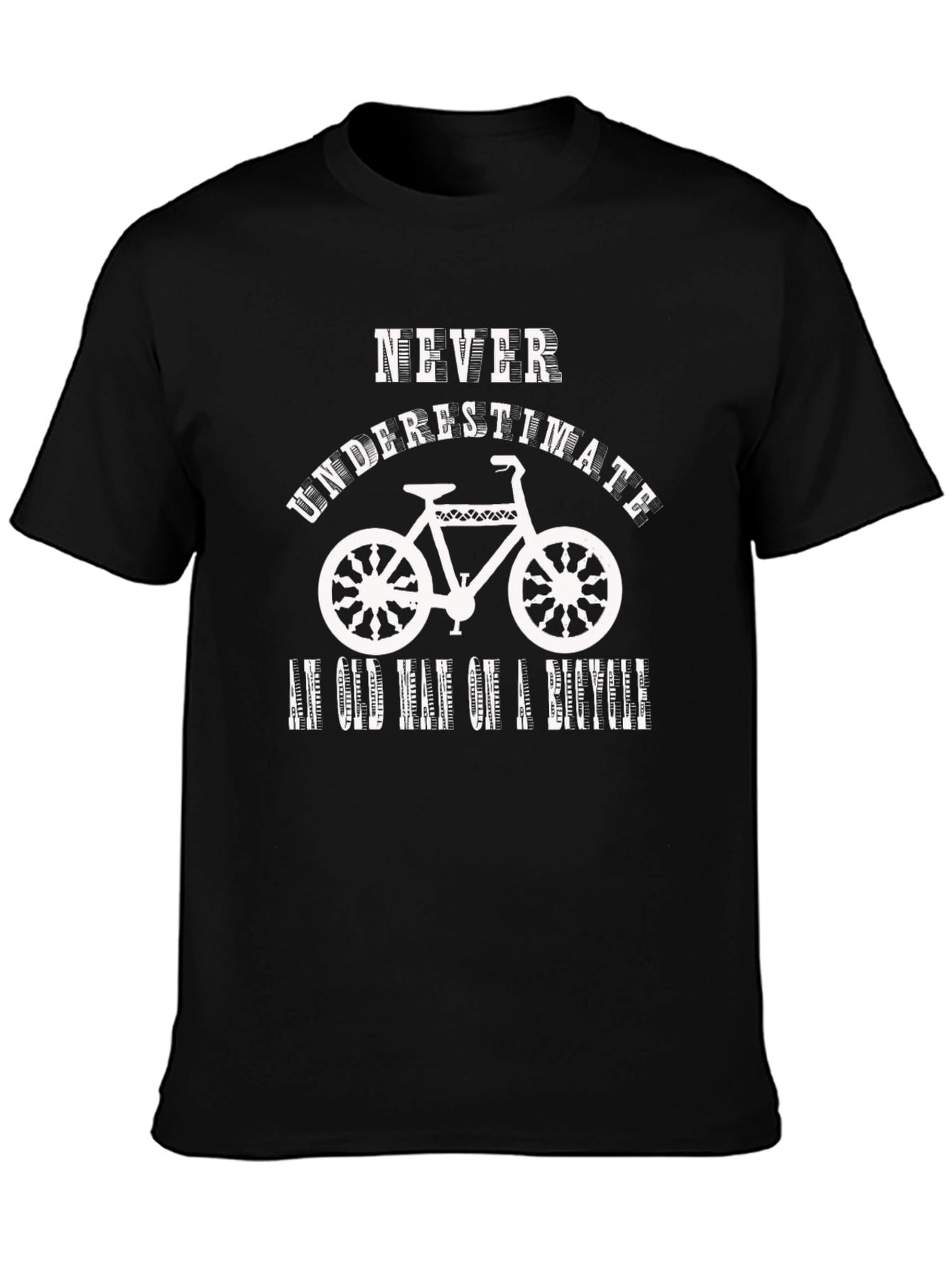 Never Underestimate an Old Man on a Bicycle T-Shirt