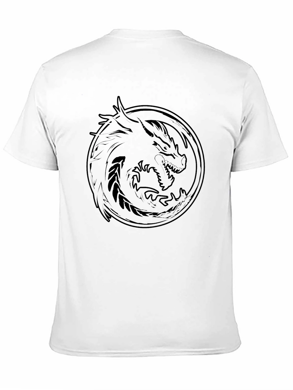Dragon Circle Graphic Tee - Mens Black T-Shirt