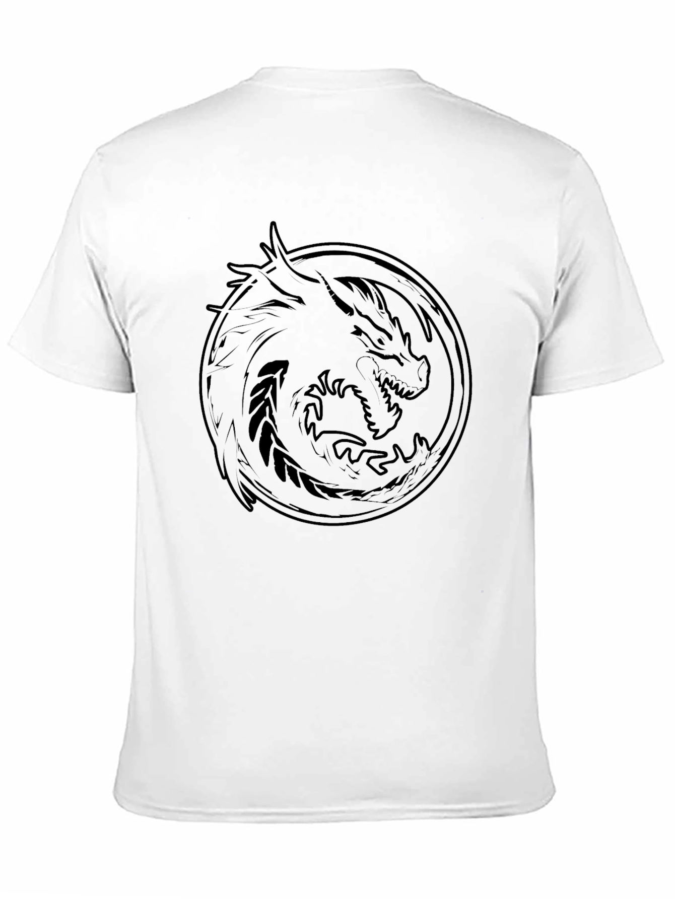 Dragon Circle Graphic Tee - Mens Black T-Shirt
