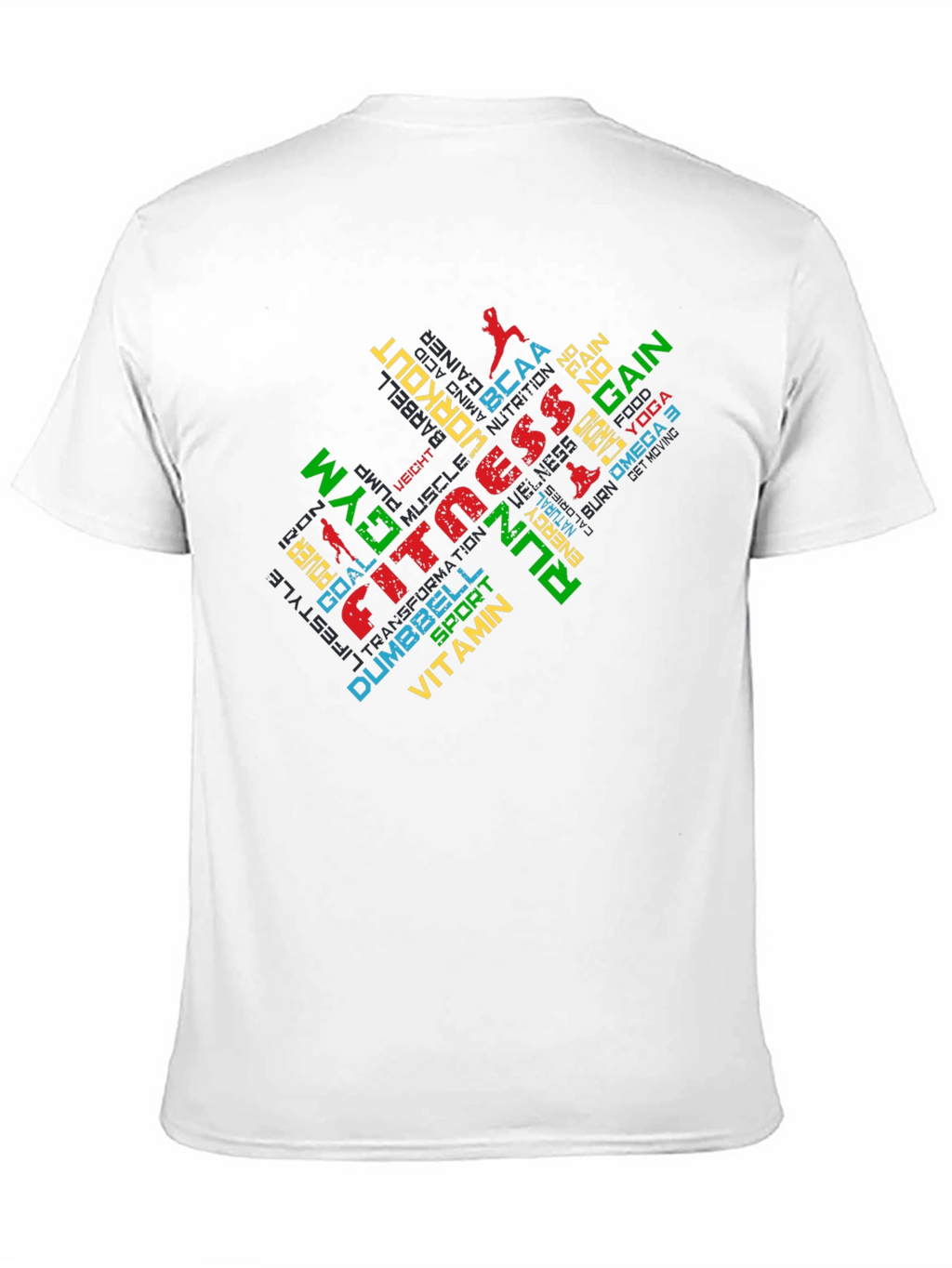 Fitness Gym Workout Graphic Print Black T-Shirt