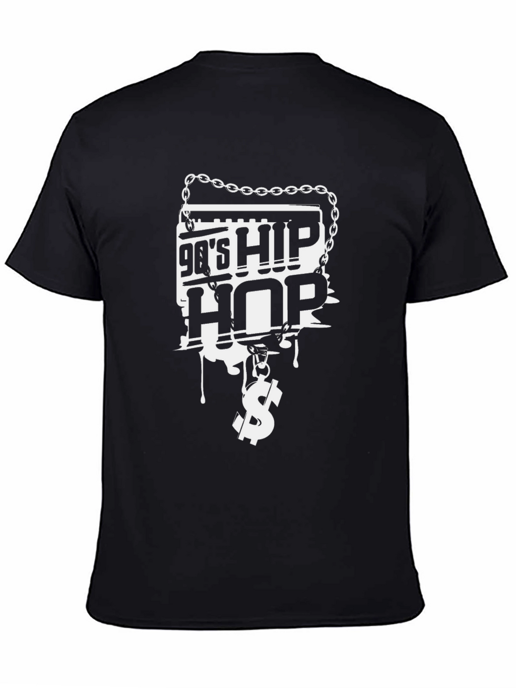 90s Hip Hop Graphic Tee - Black
