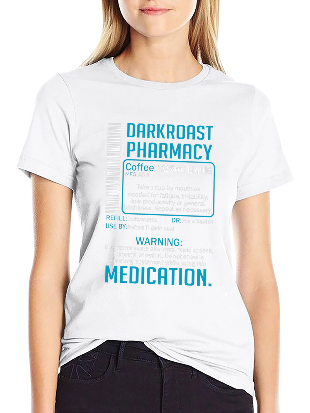 Dark Roast Pharmacy Coffee T-Shirt - Caffeine Humor
