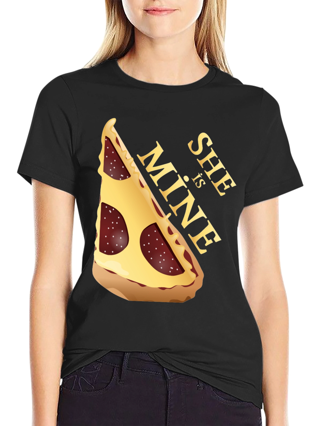 Pizza Slice Graphic Tee - She is MINE