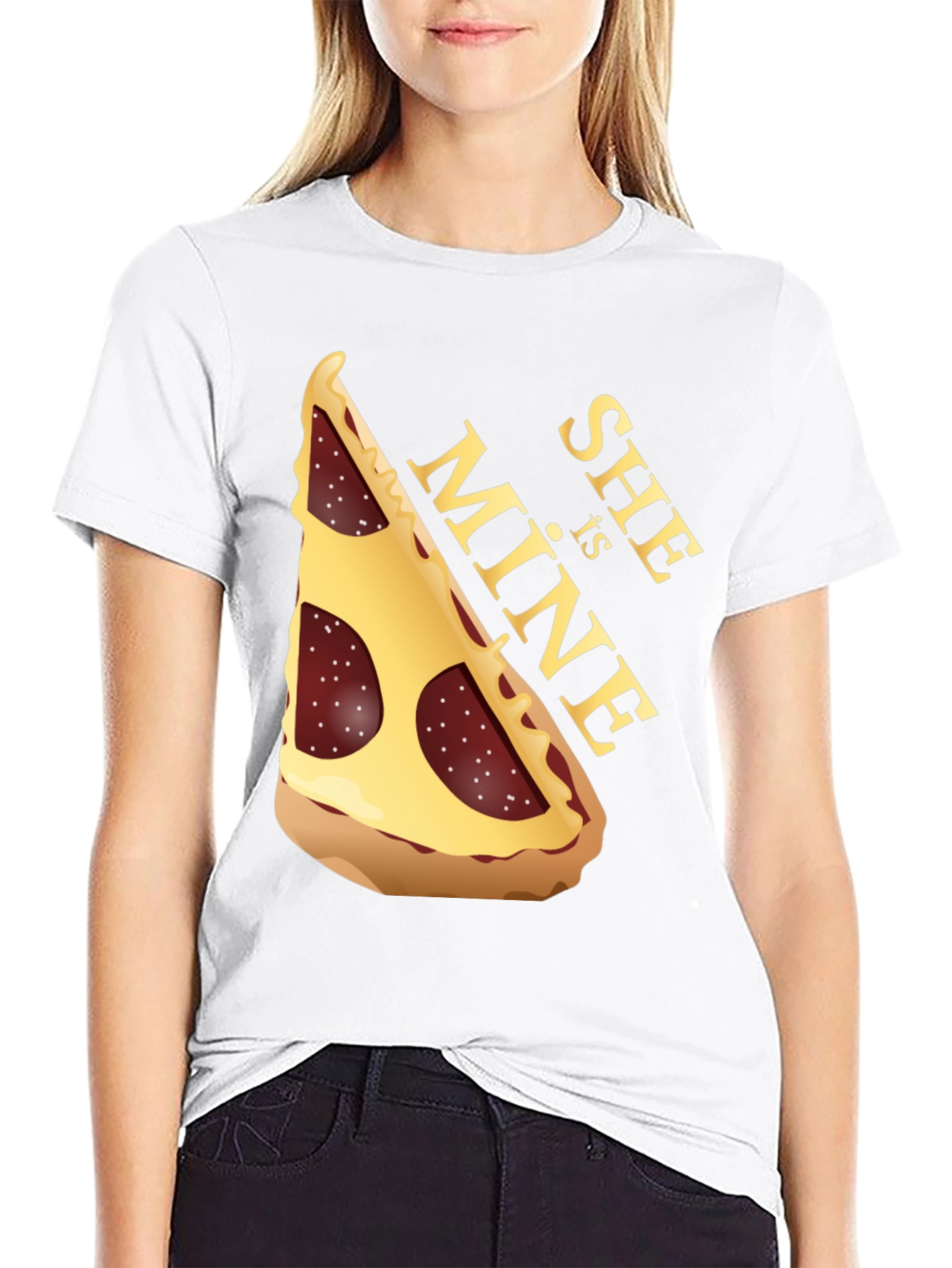 Pizza Slice Graphic Tee - She is MINE