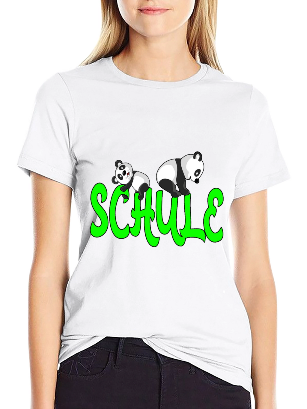 Panda Schule T-Shirt - Fun School Tee