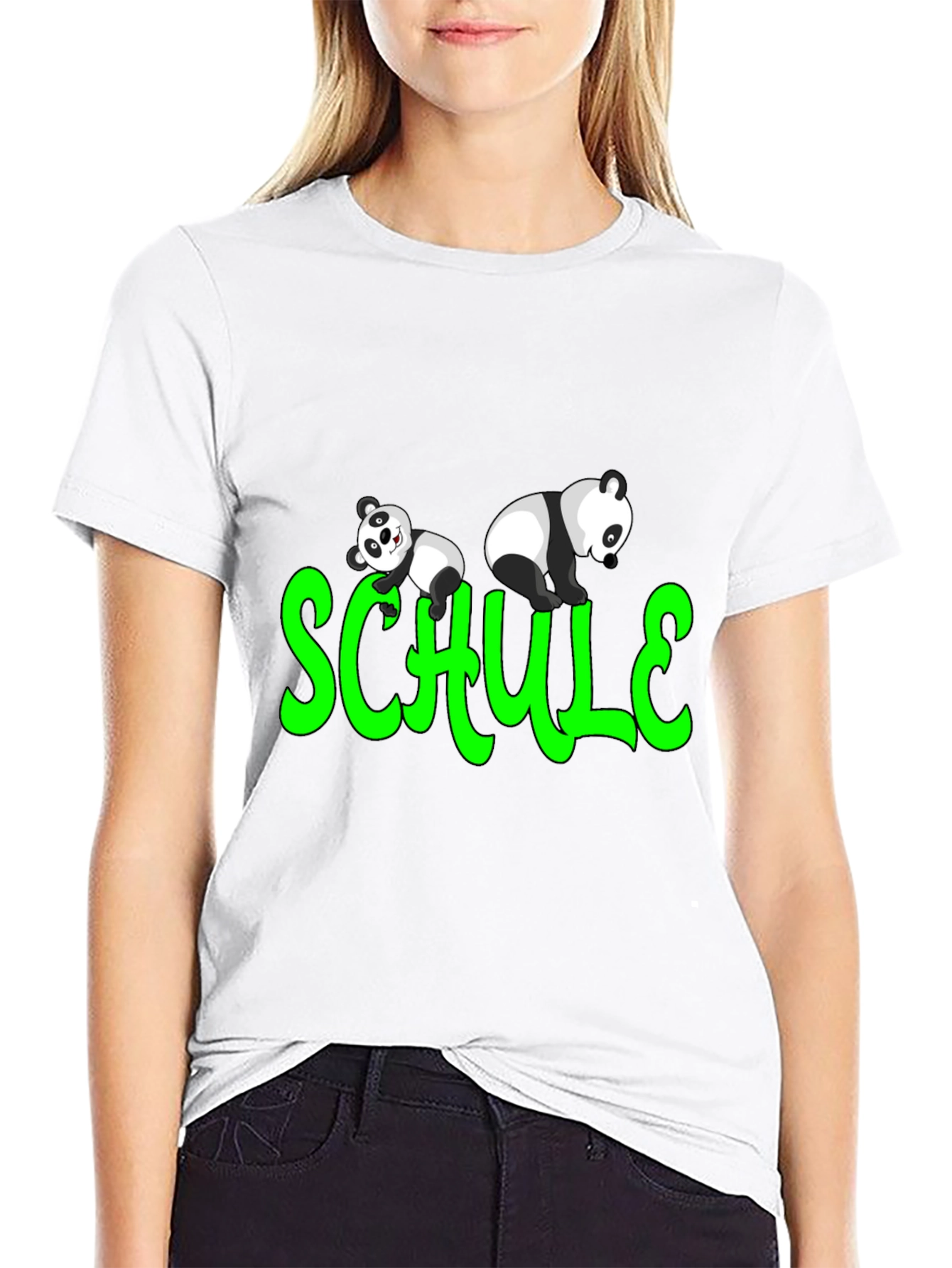 Panda Schule T-Shirt - Fun School Tee