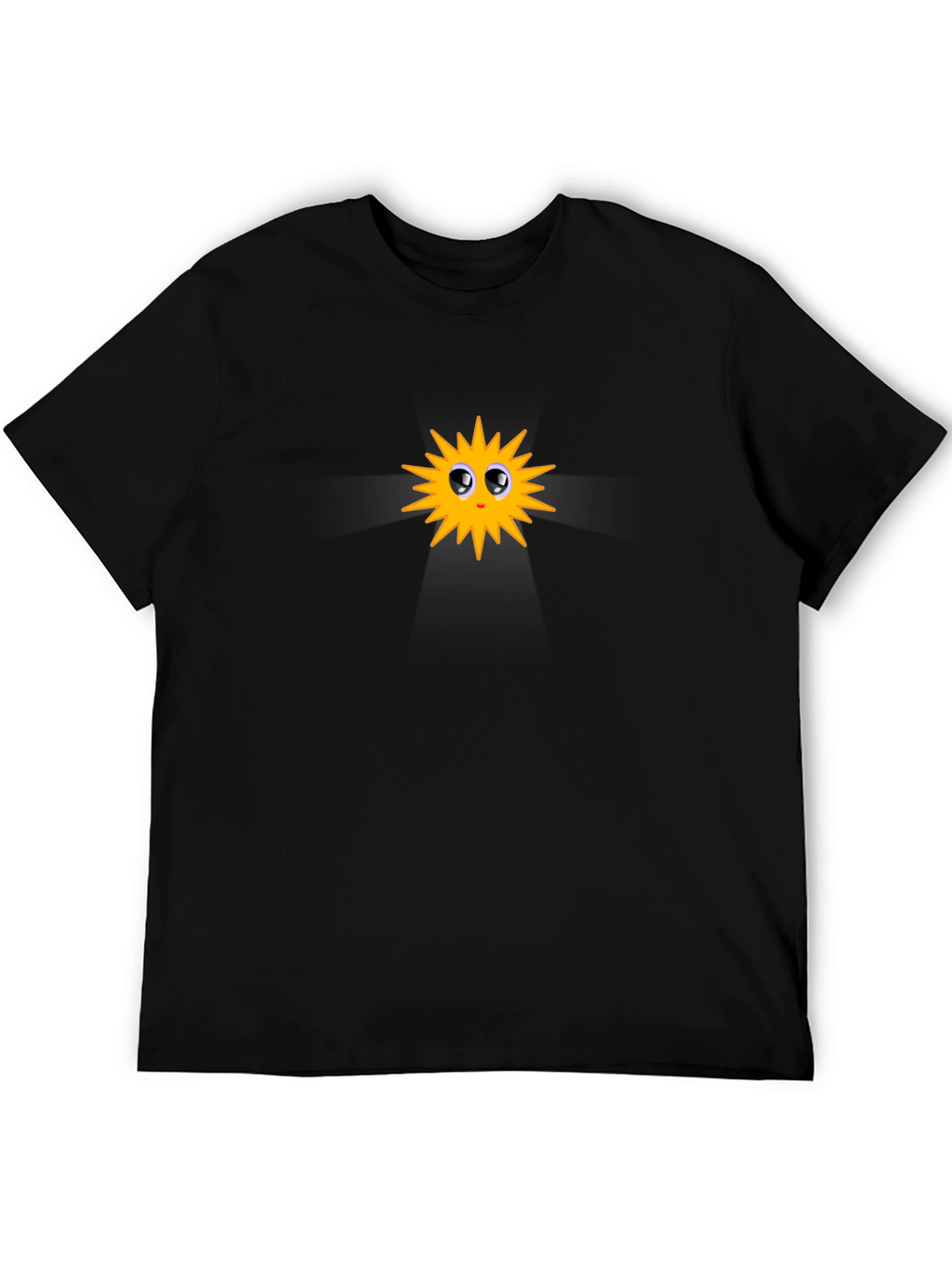 Cute Sun Graphic Black T-Shirt