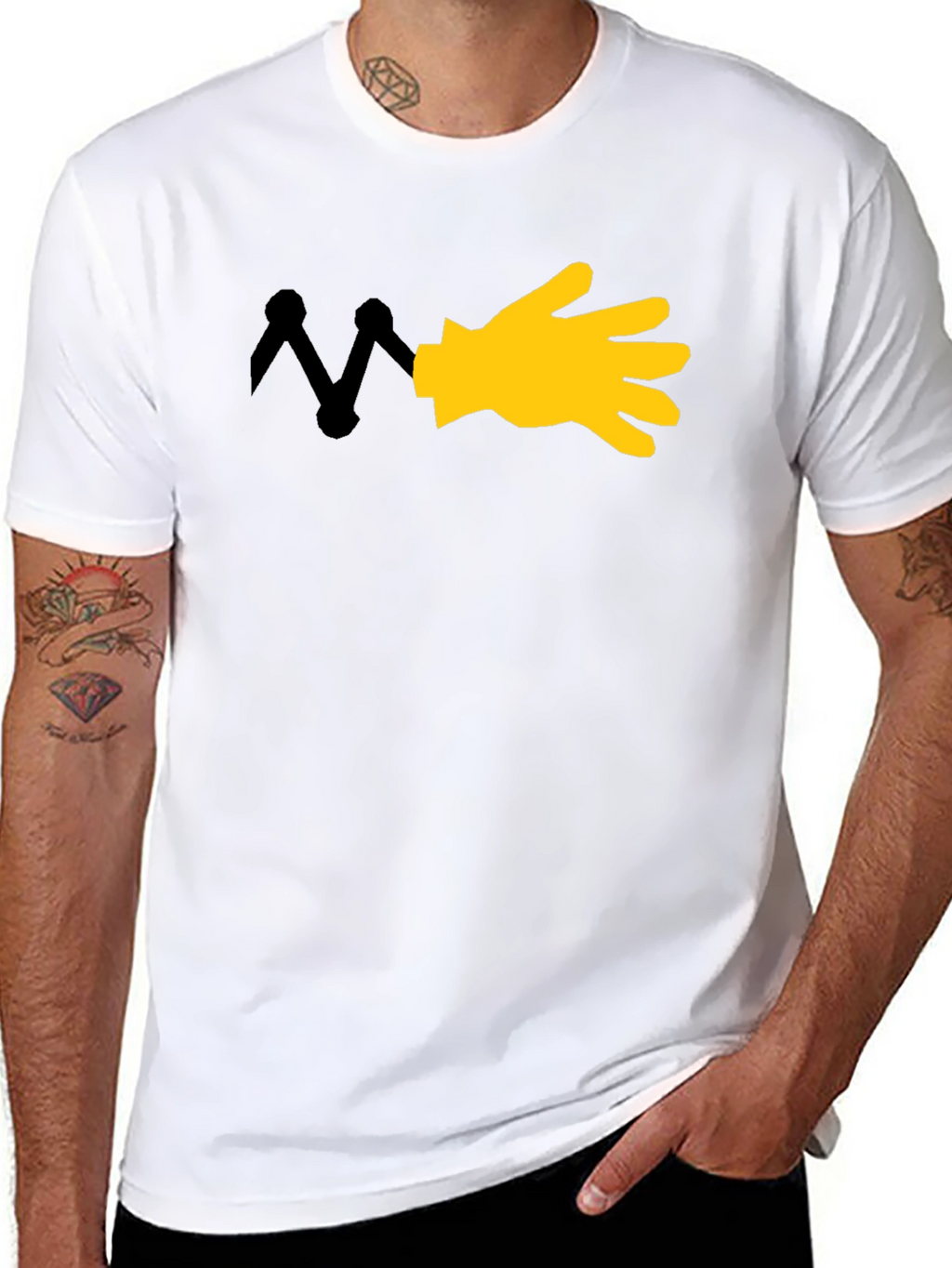 Cartoon Hand Graphic T-Shirt