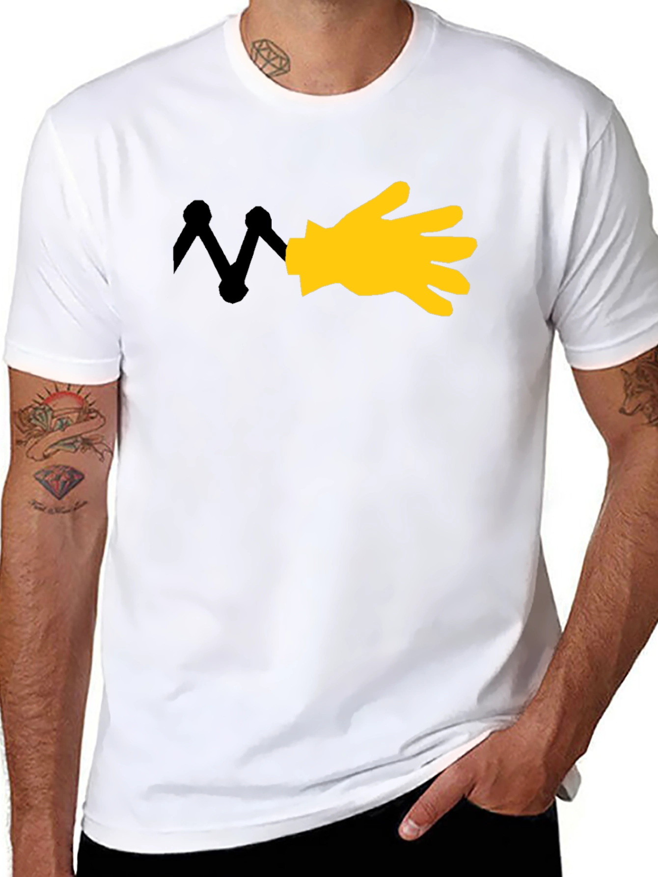 Cartoon Hand Graphic T-Shirt