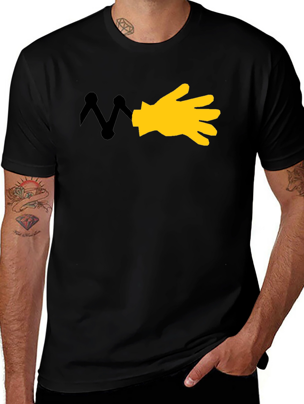 Cartoon Hand Graphic T-Shirt