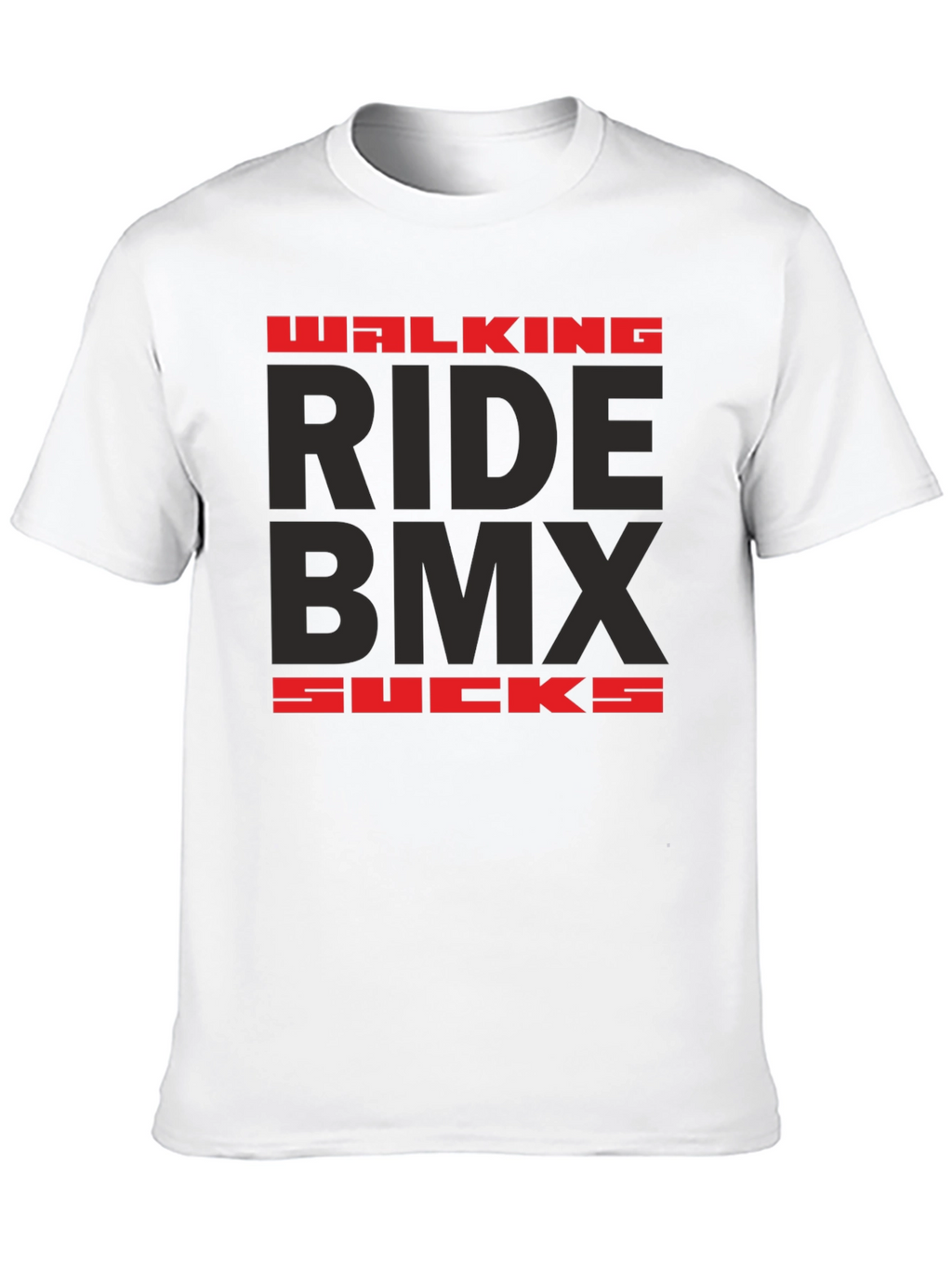 Walking Ride BMX Sucks Graphic Tee - Black