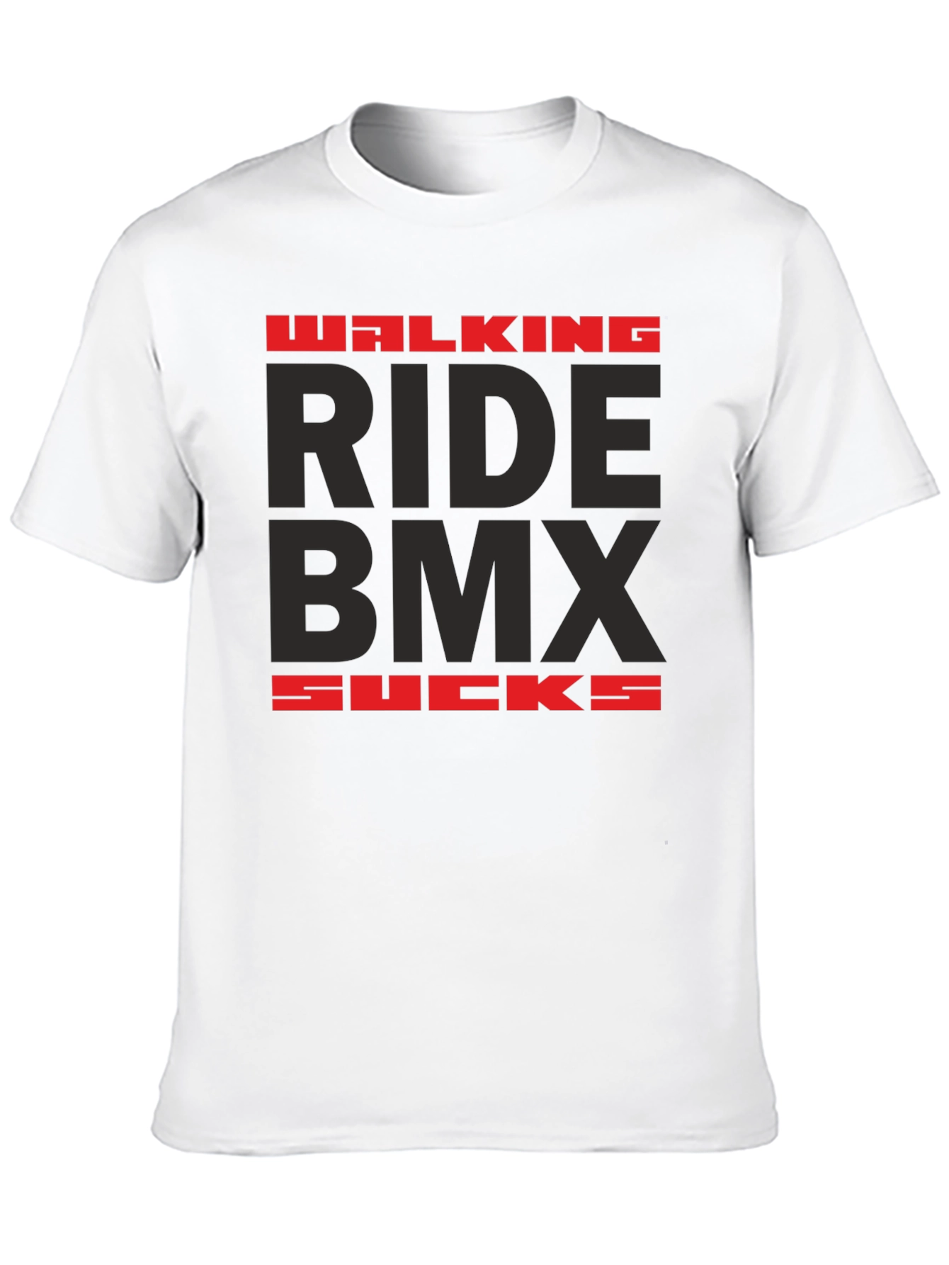 Walking Ride BMX Sucks Graphic Tee - Black