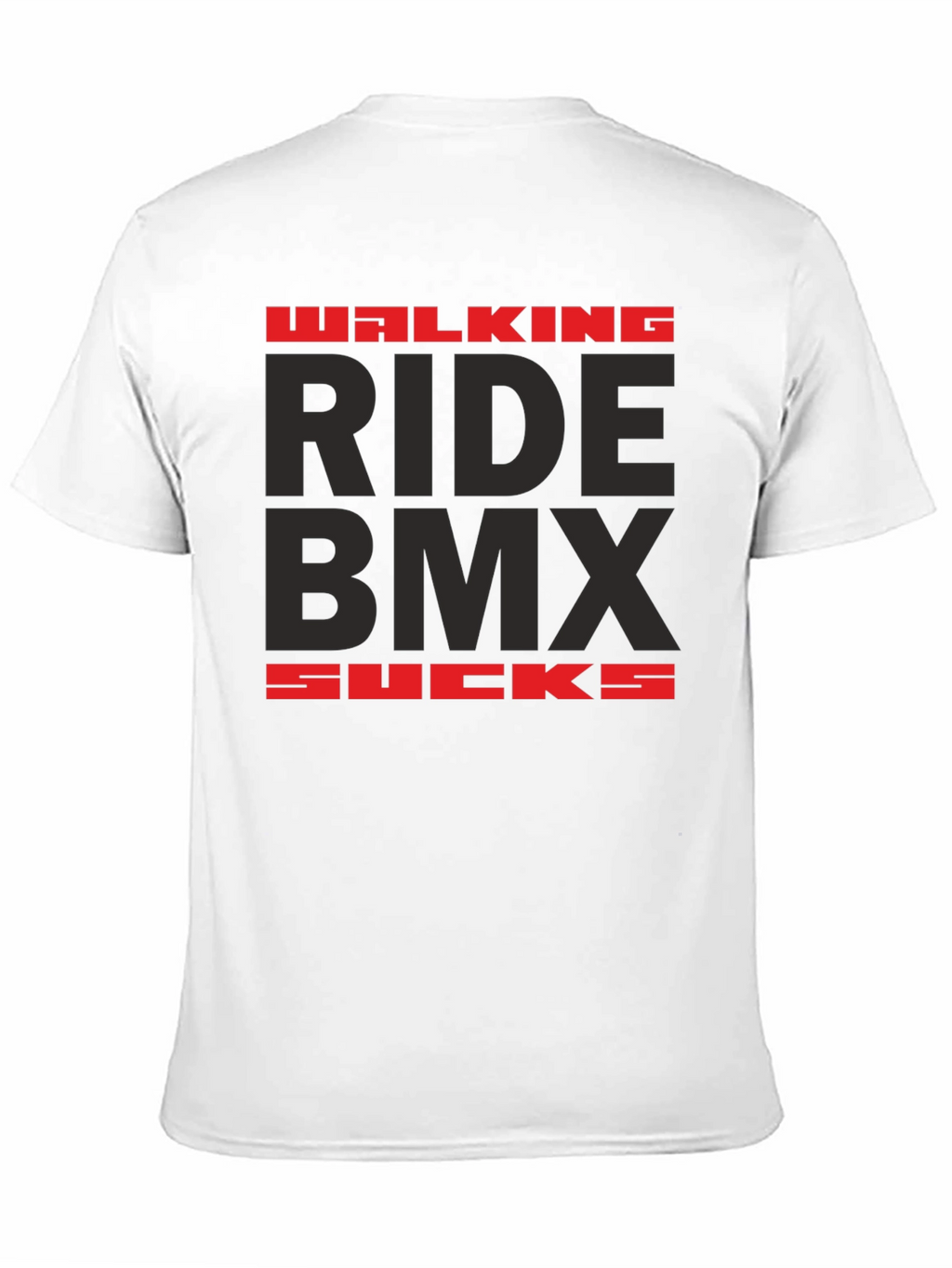 Walking Ride BMX Sucks Graphic Tee - Black