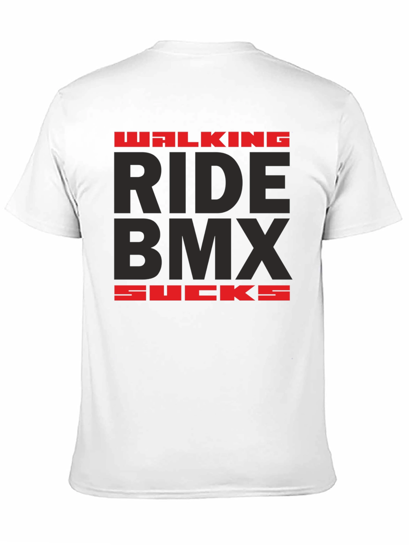 Walking Ride BMX Sucks Graphic Tee - Black