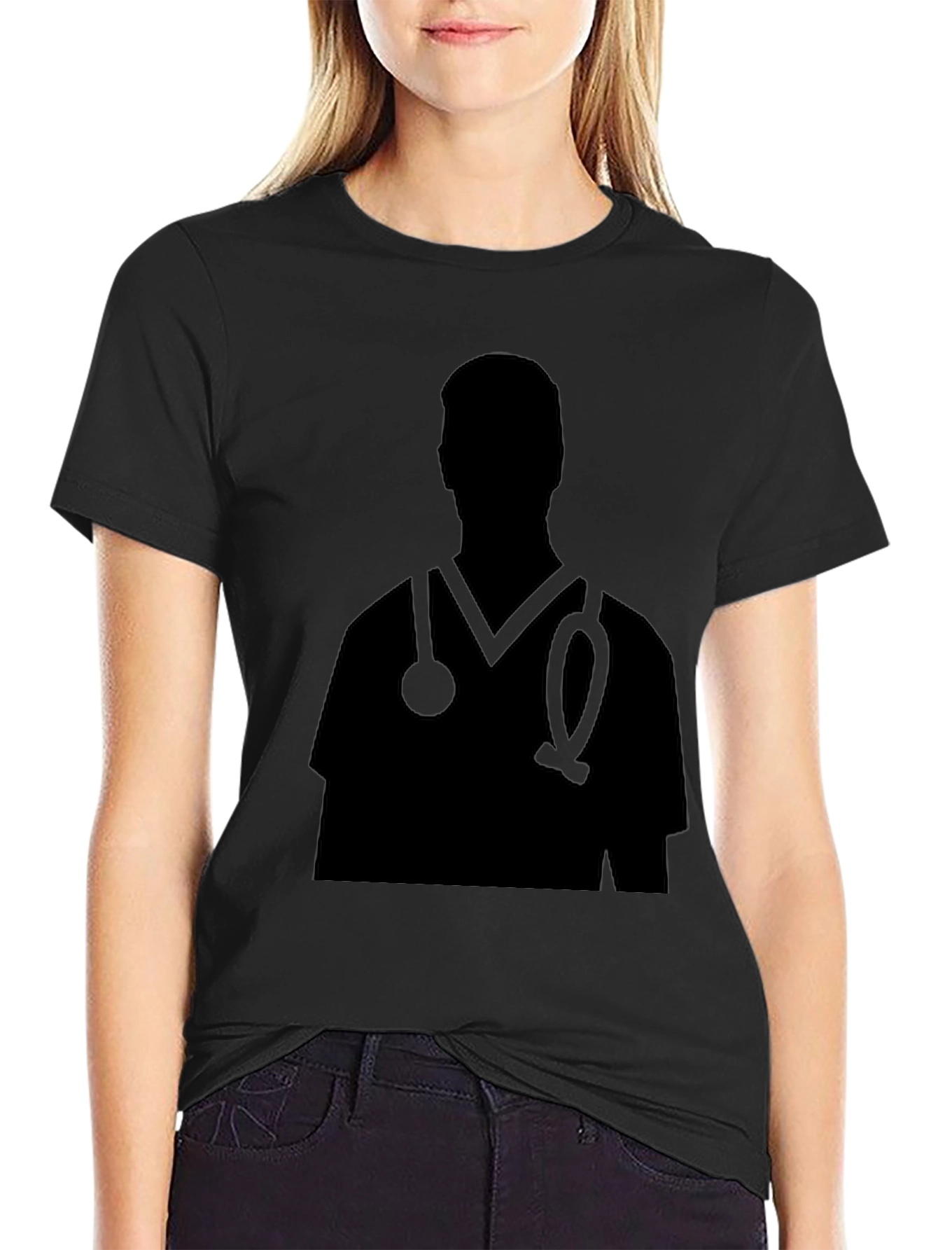 Doctor Silhouette Graphic Tee - Modern Style
