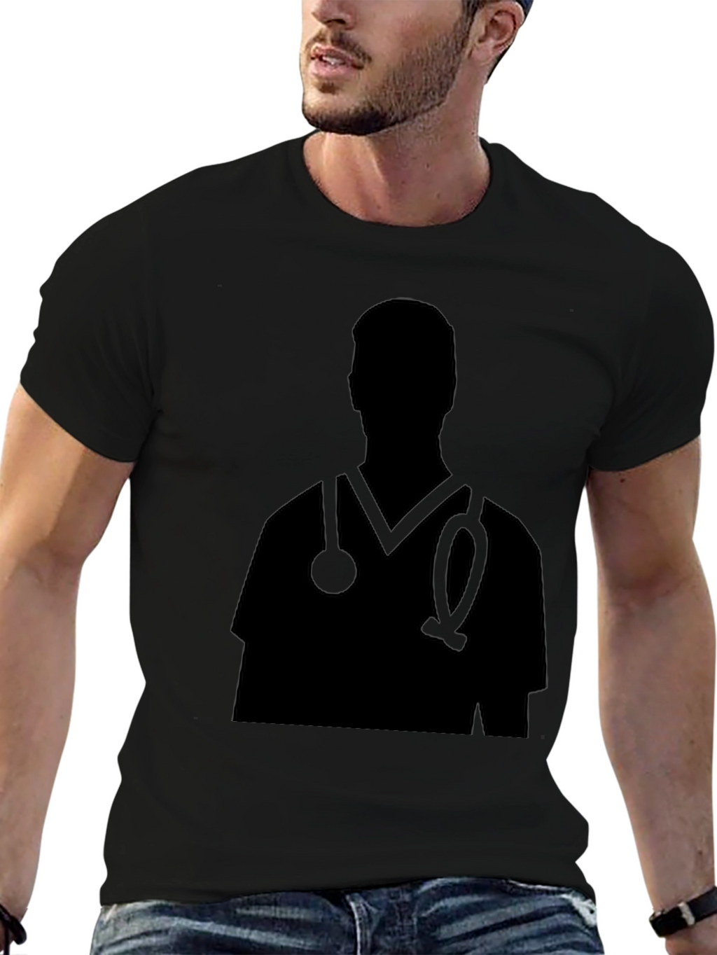 Doctor Silhouette Graphic Tee - Modern Style