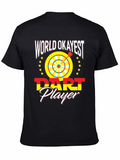 World Okayest Dart Player T-Shirt Novelty Graphic Tee