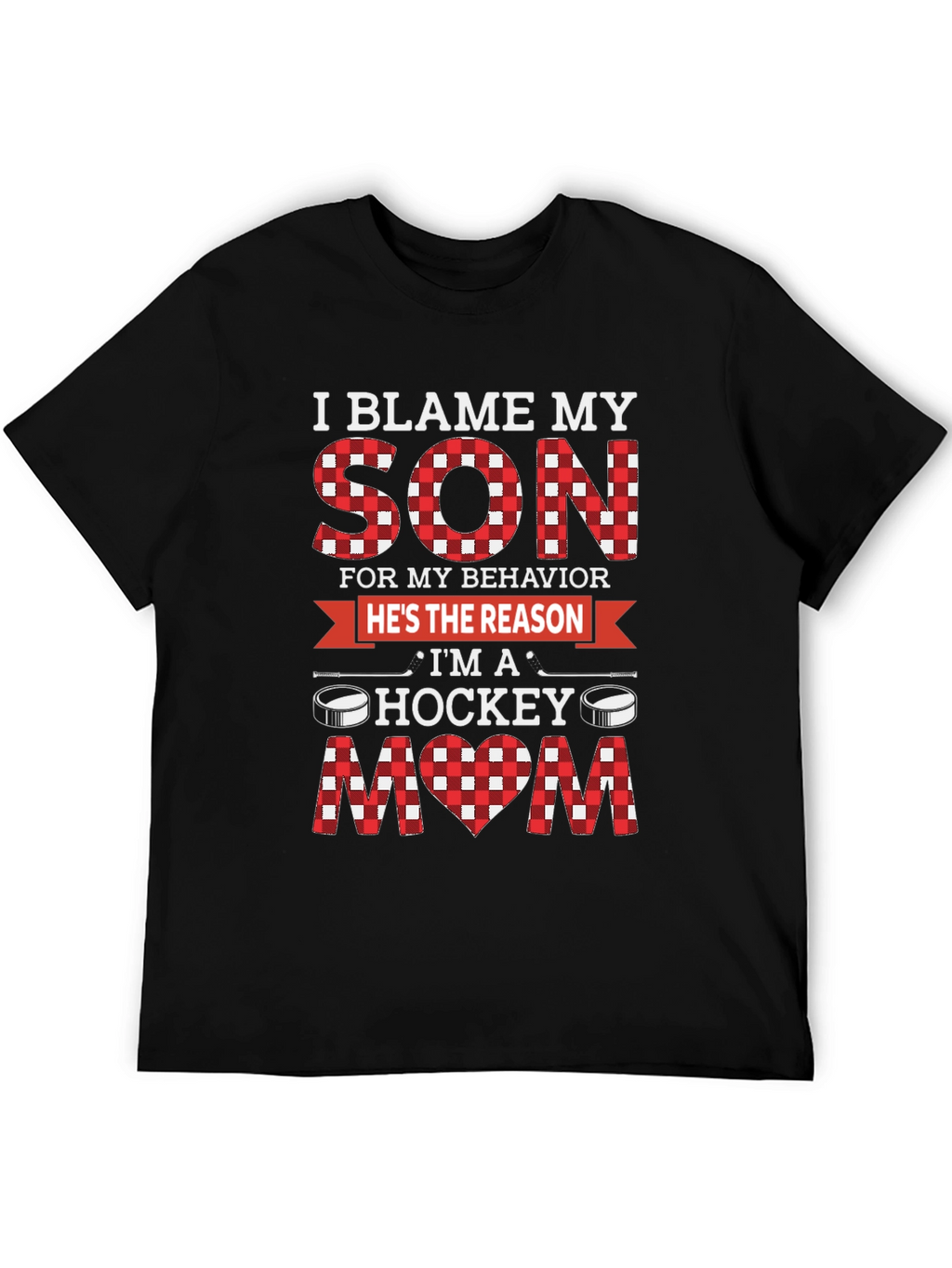 I Blame My Son Hockey Mom Graphic Tee