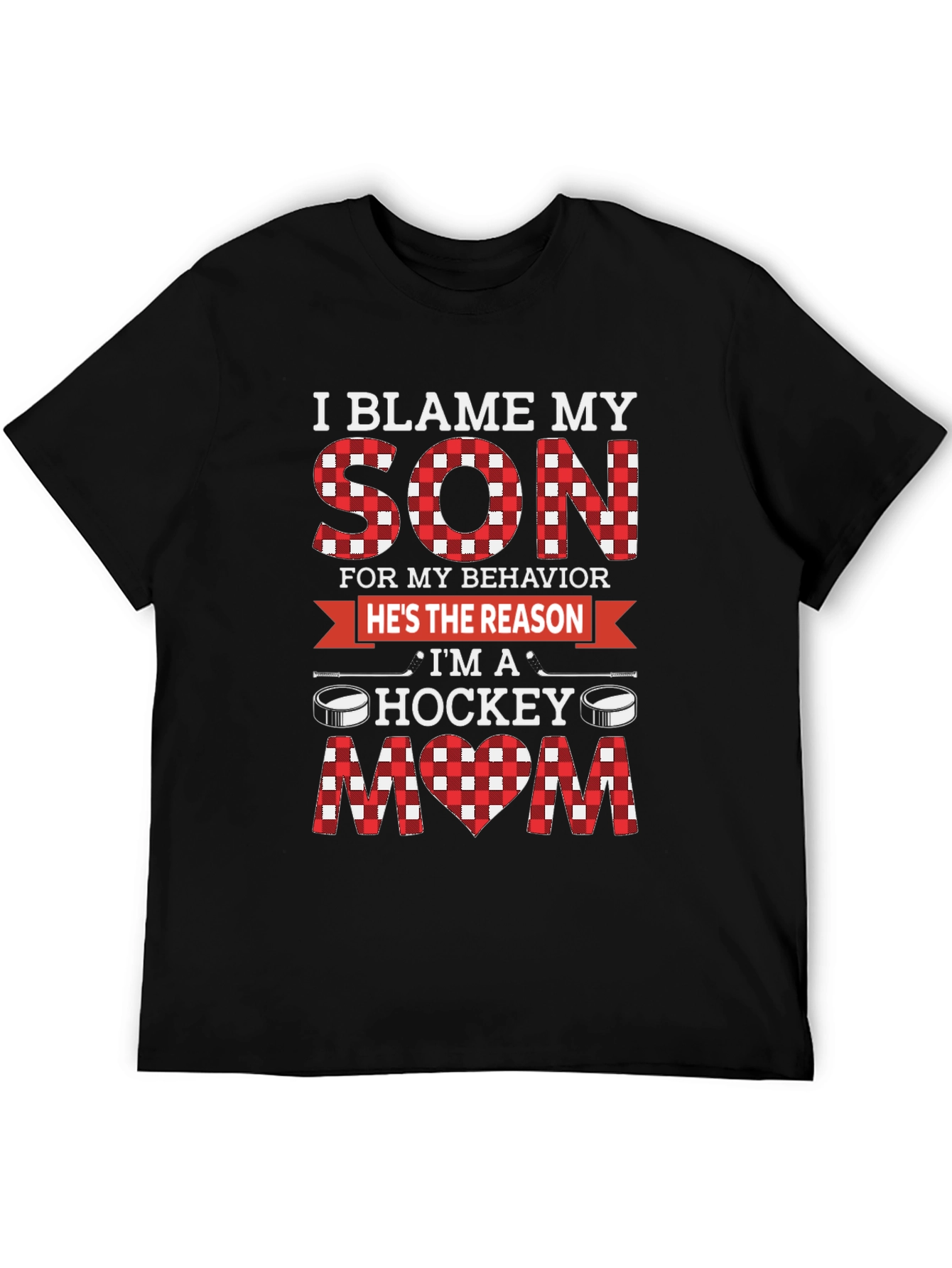 I Blame My Son Hockey Mom Graphic Tee