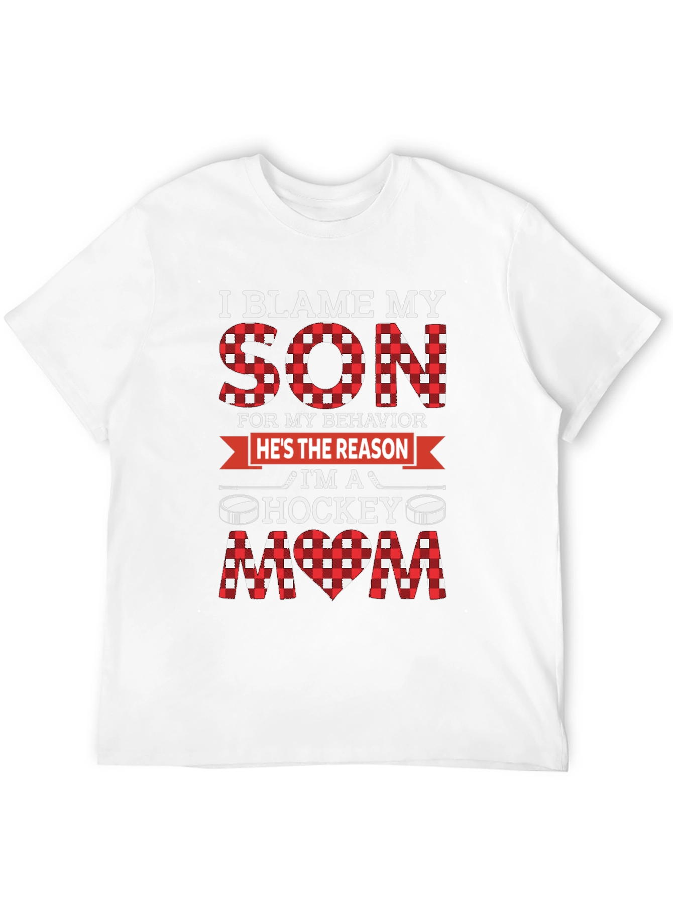 I Blame My Son Hockey Mom Graphic Tee