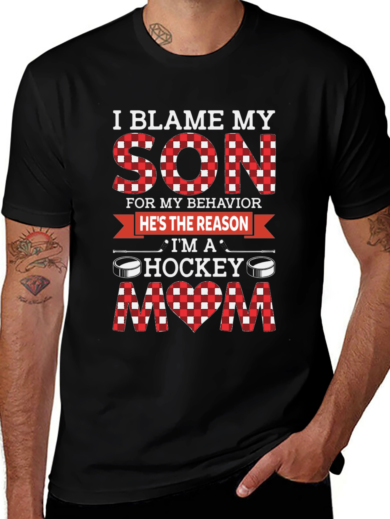 I Blame My Son Hockey Mom Graphic Tee