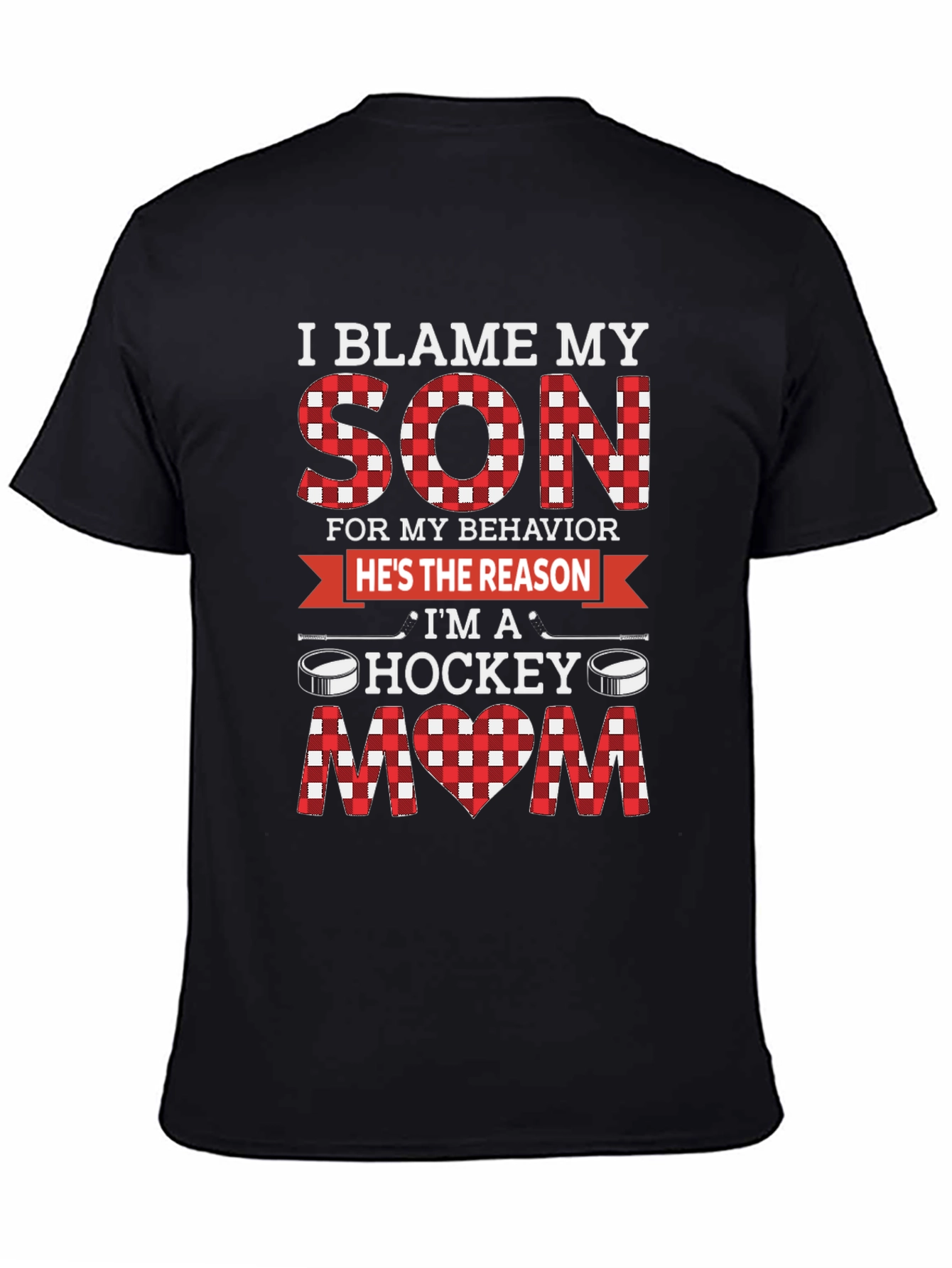 I Blame My Son Hockey Mom Graphic Tee