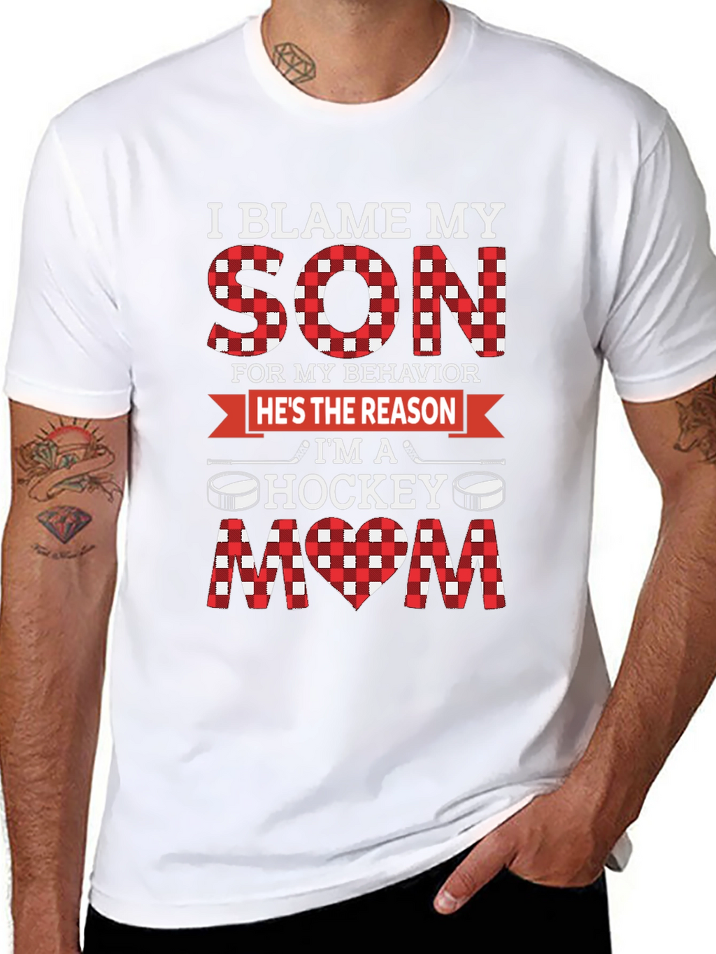 I Blame My Son Hockey Mom Graphic Tee