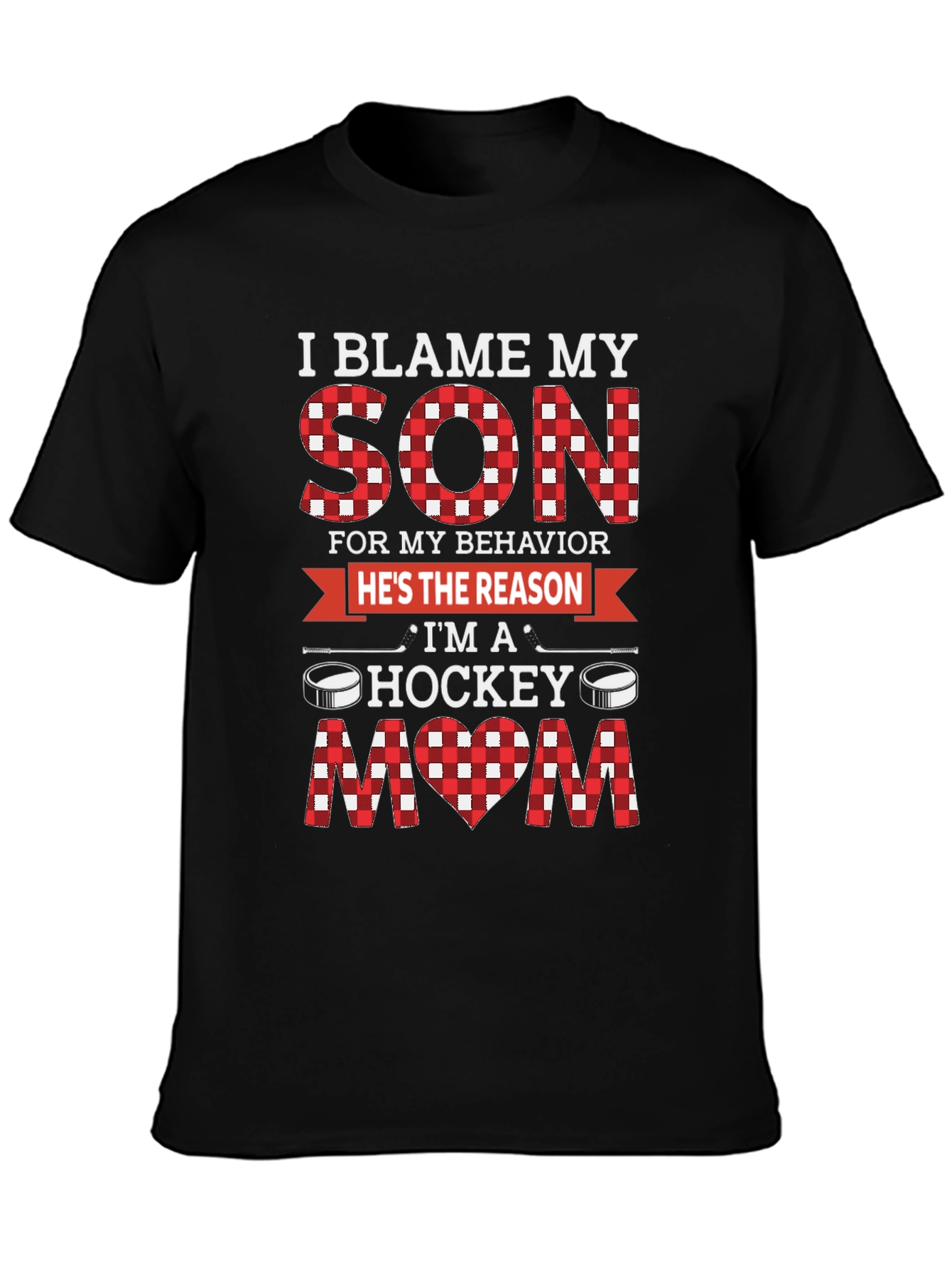 I Blame My Son Hockey Mom Graphic Tee