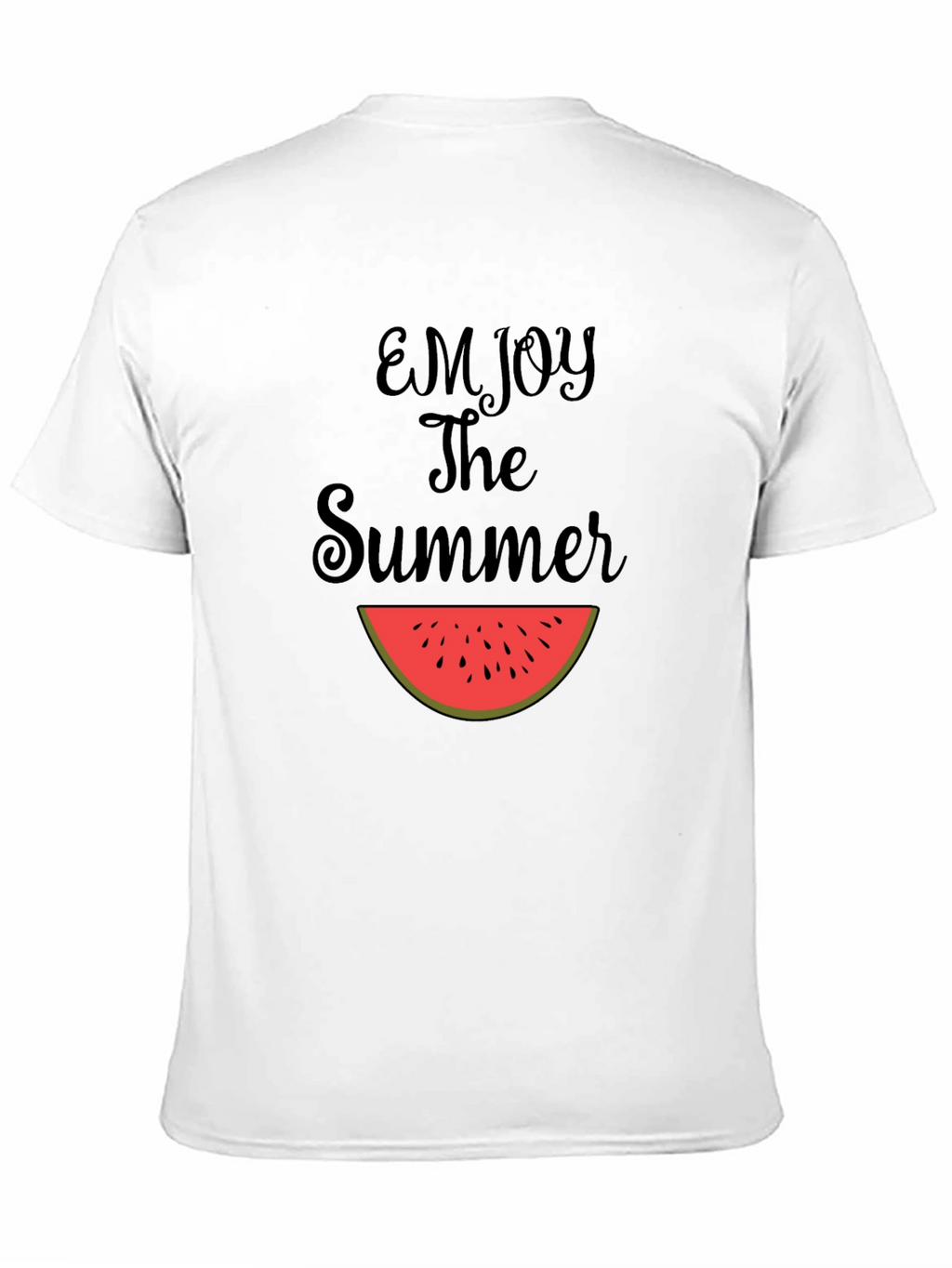 Enjoy The Summer Watermelon Slice Black T-Shirt