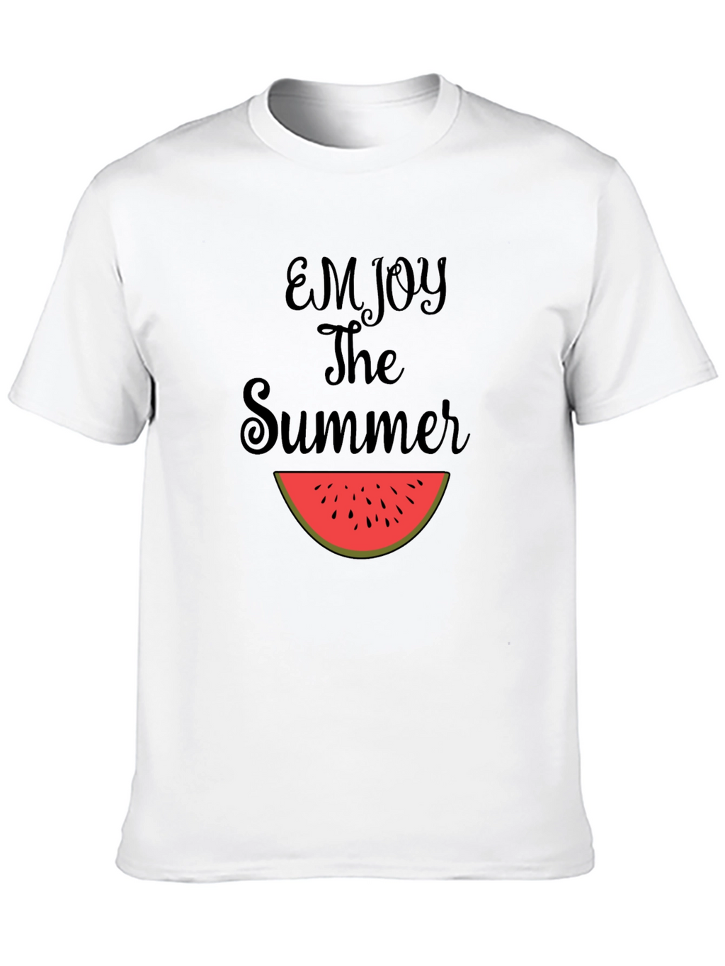 Enjoy The Summer Watermelon Slice Black T-Shirt