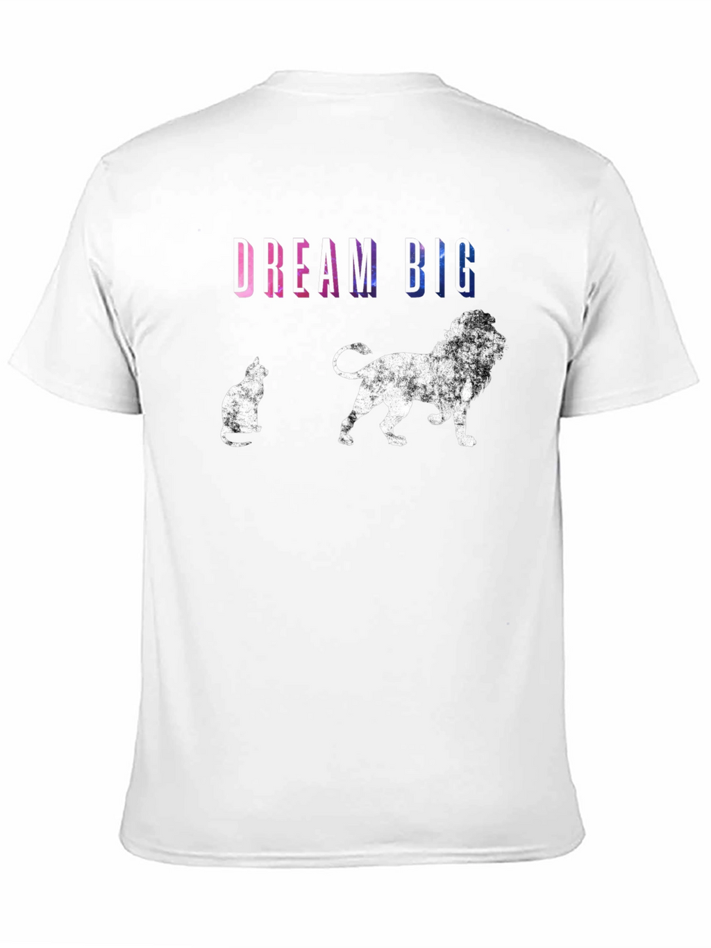 Dream Big T-Shirt: Cat & Lion Graphic Tee