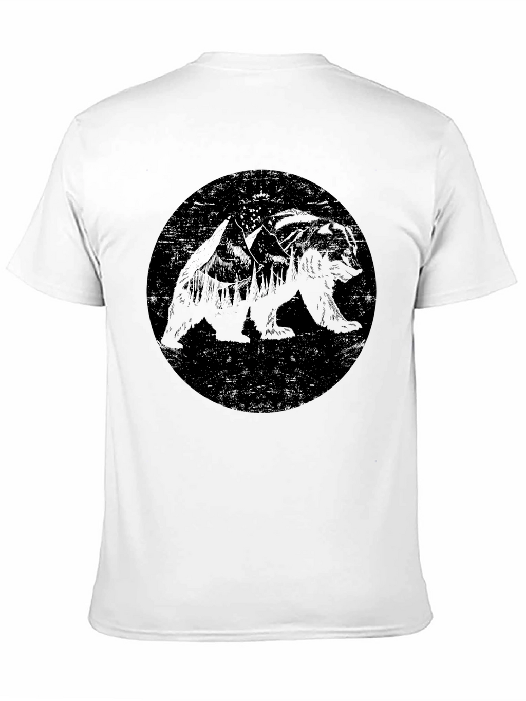 Black Bear Graphic Tee - Mens Crew Neck T-Shirt