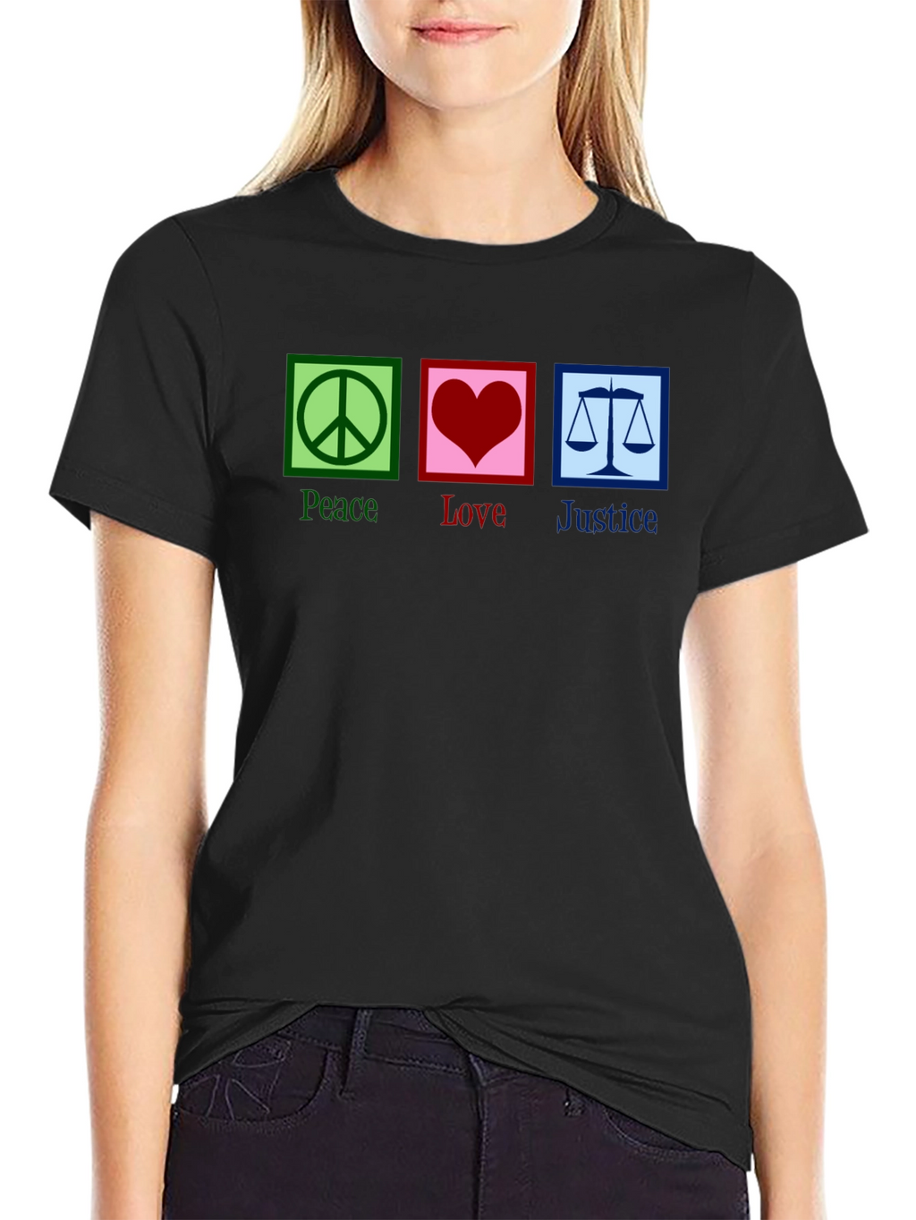 Peace Love Justice Graphic T-Shirt