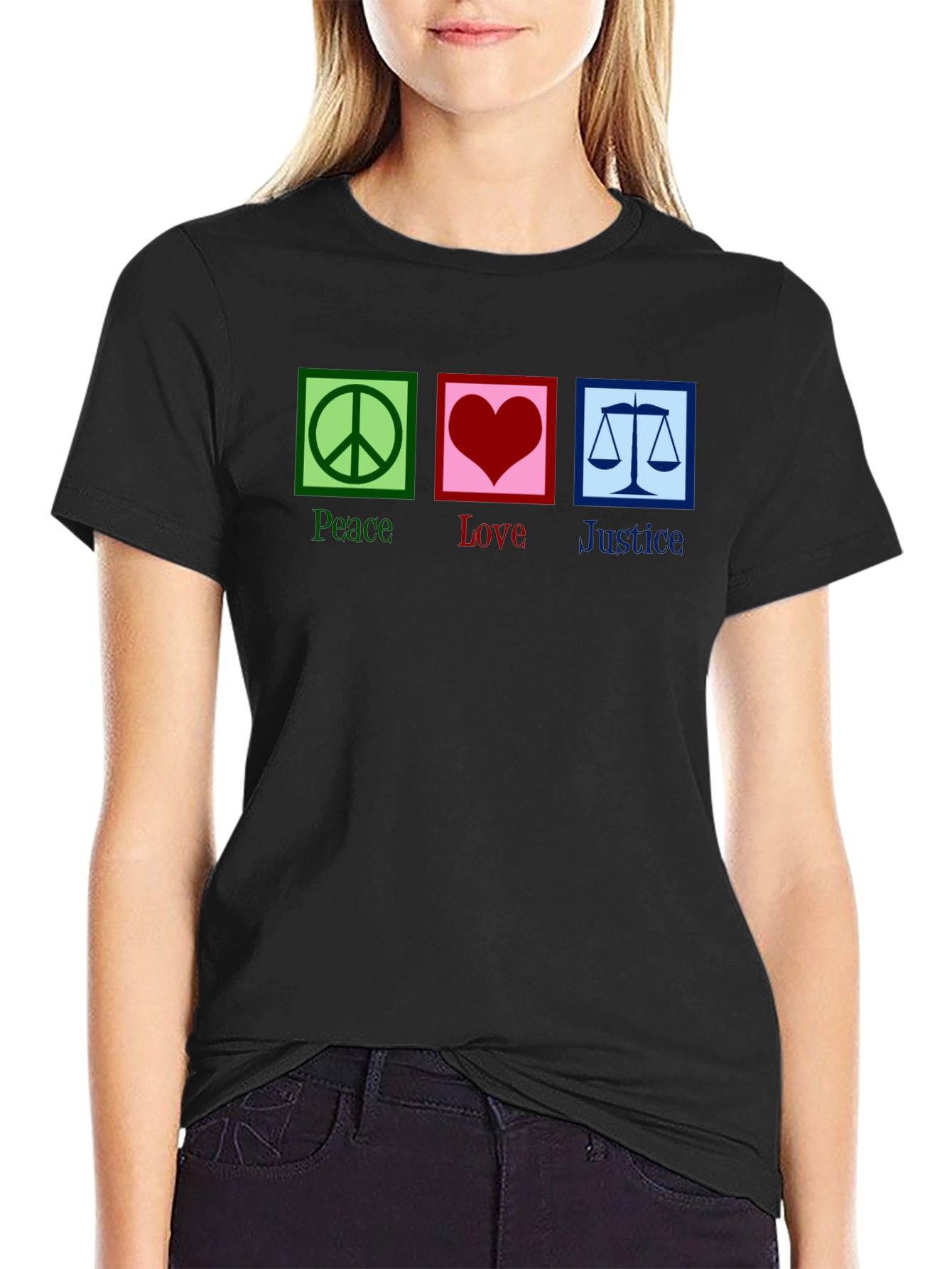 Peace Love Justice Graphic T-Shirt