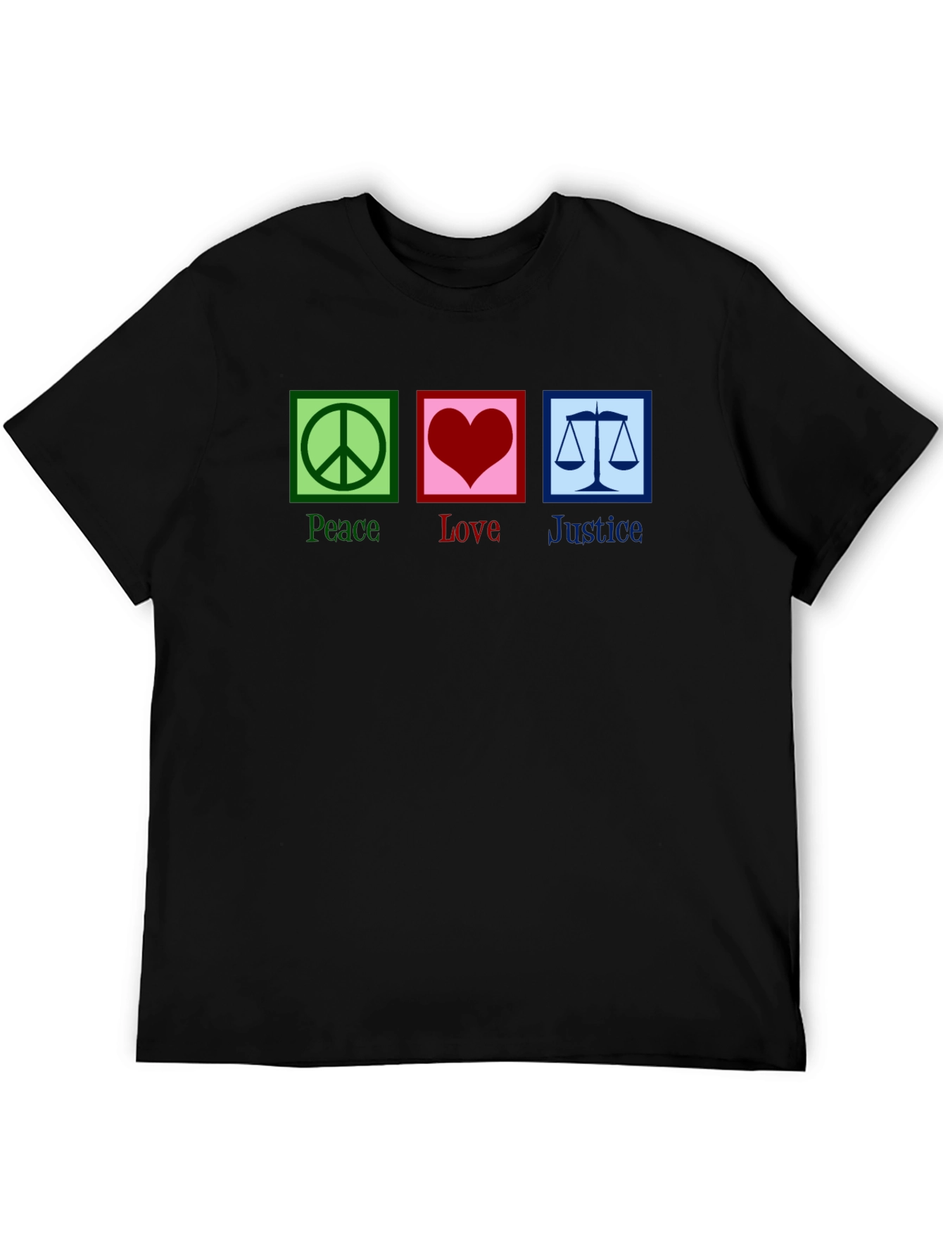 Peace Love Justice Graphic T-Shirt