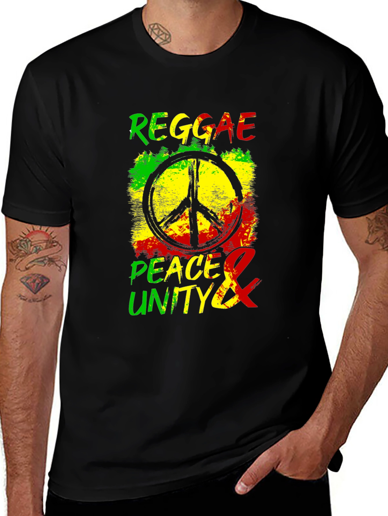Reggae Peace & Unity Graphic T-Shirt