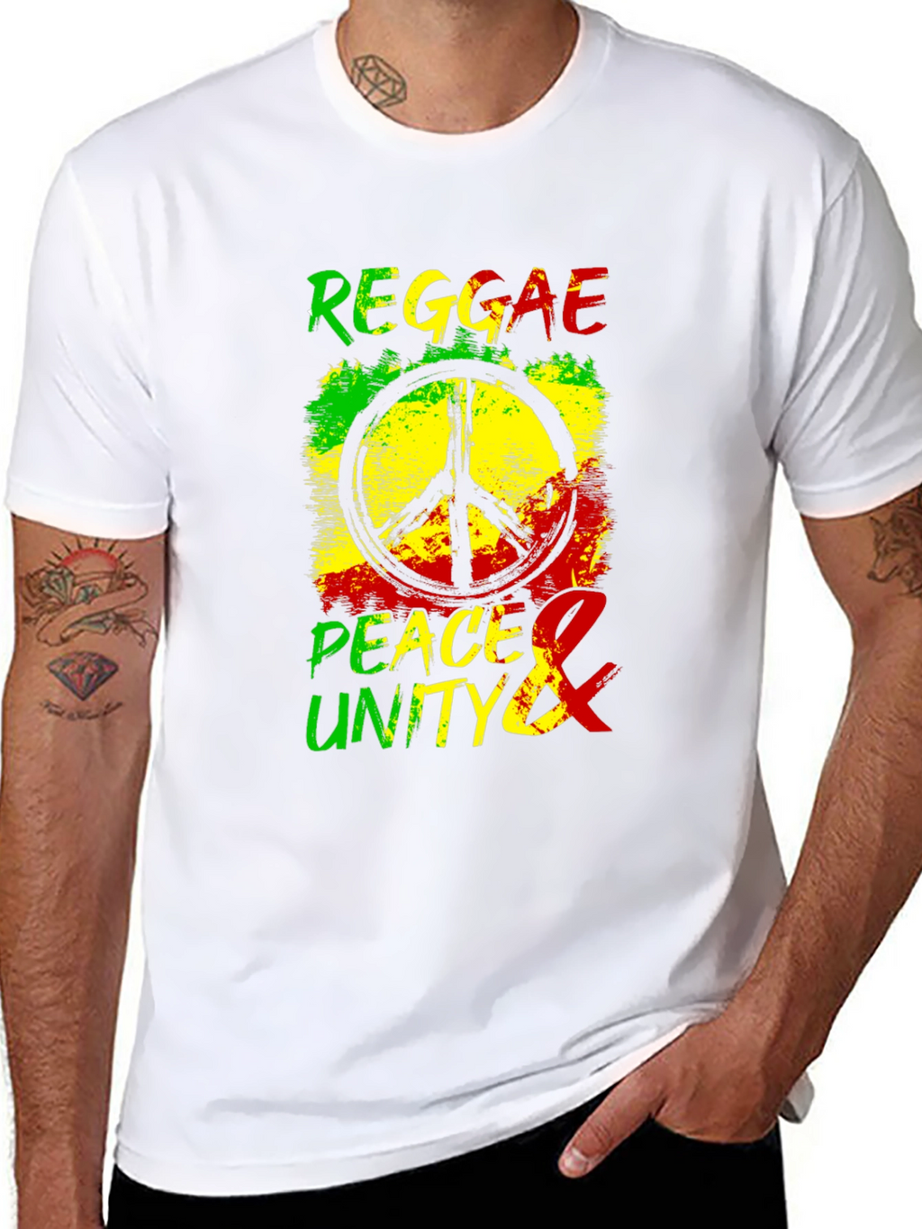 Reggae Peace & Unity Graphic T-Shirt