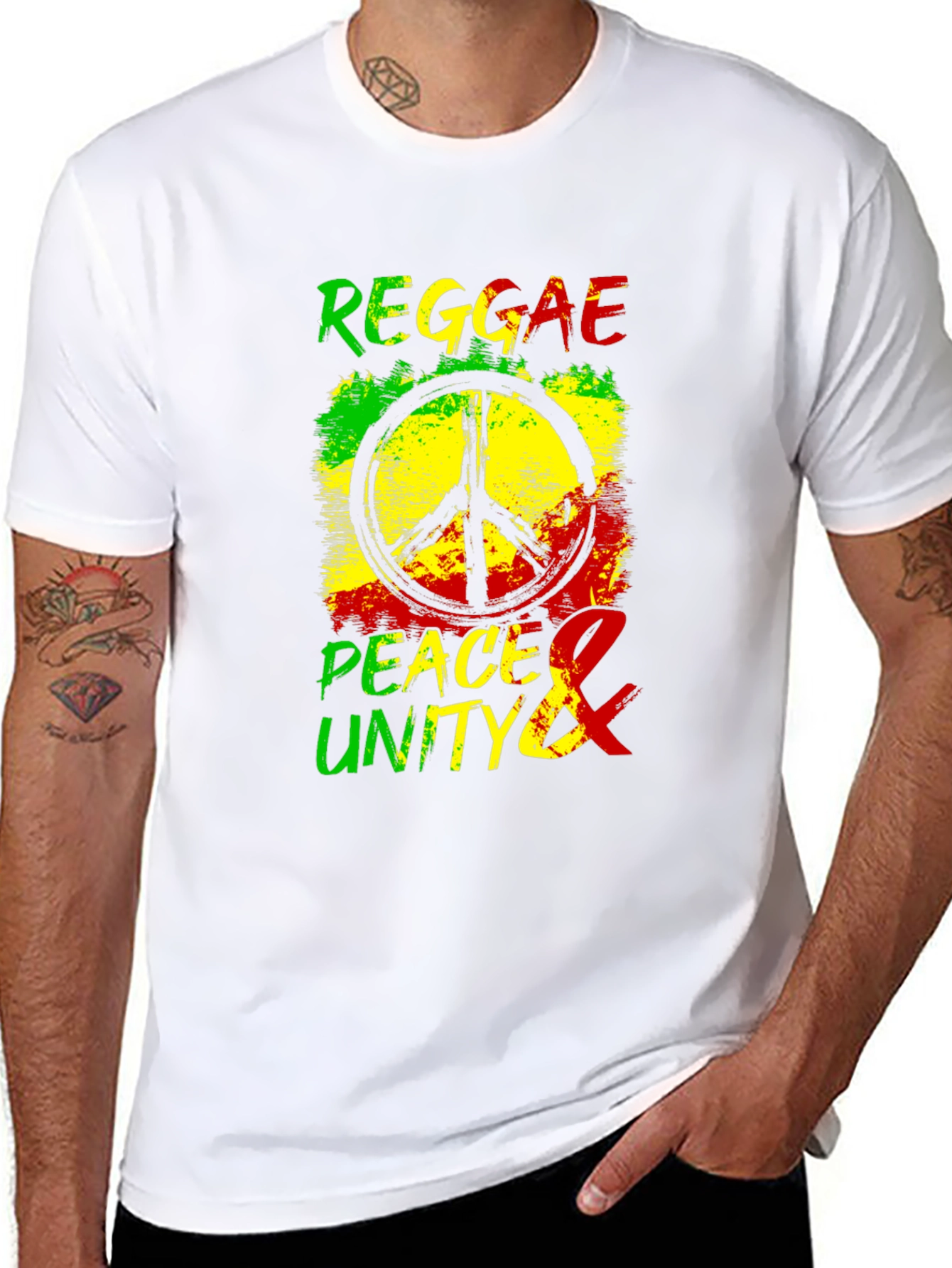 Reggae Peace & Unity Graphic T-Shirt