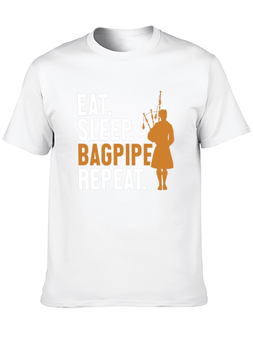 Eat Sleep Bagpipe Repeat T-Shirt - Black