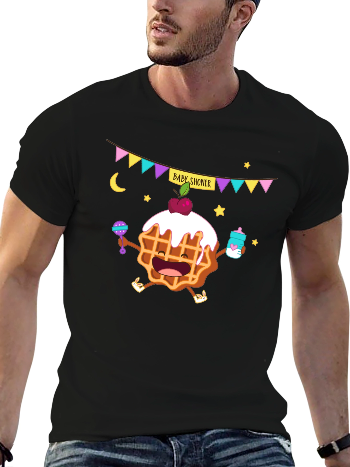 Baby Shower Waffle Graphic Tee