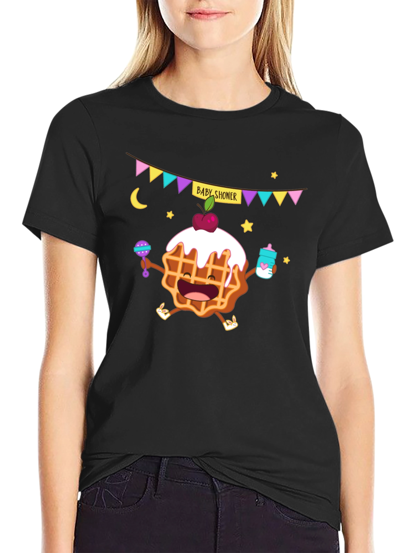 Baby Shower Waffle Graphic Tee