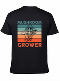 Mushroom Grower Graphic Tee Retro Style