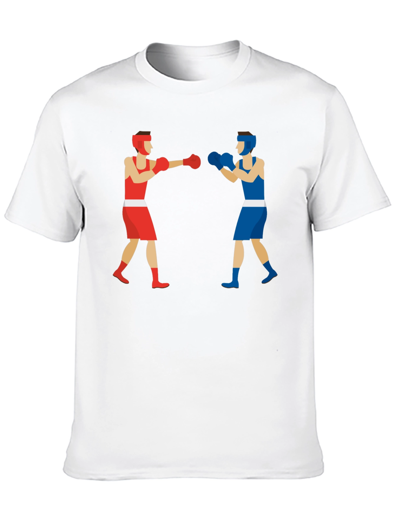 Boxing Match Graphic Tee - Black Cotton